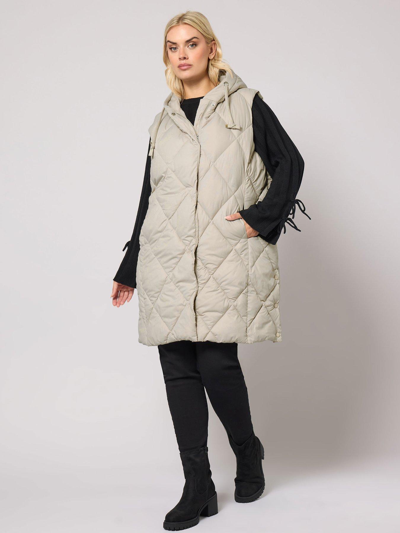 Image 3 of 4 of Yours Curve Midi Gilet - Ivory