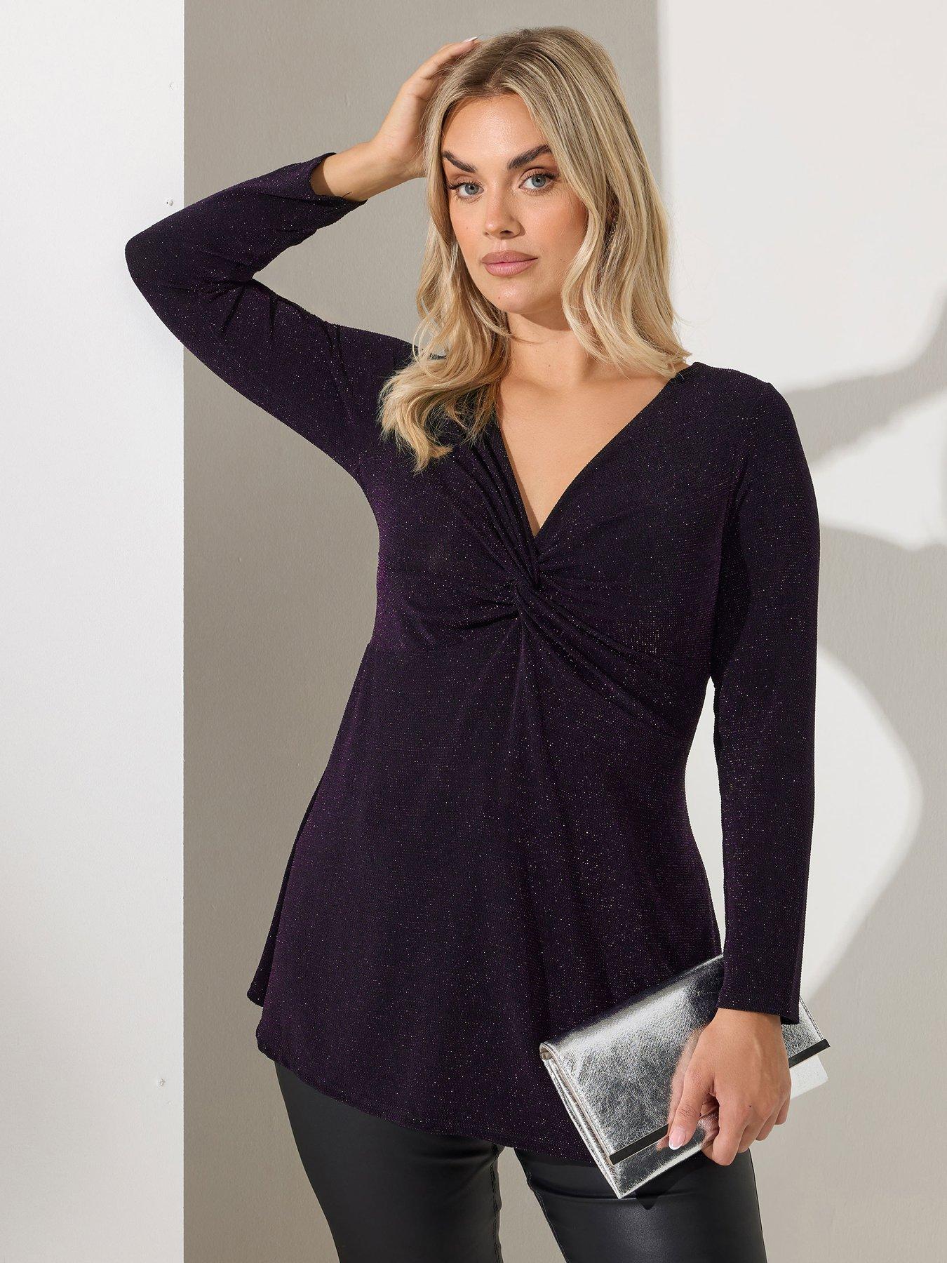 yours-curve-metallic-knot-top-purplefront