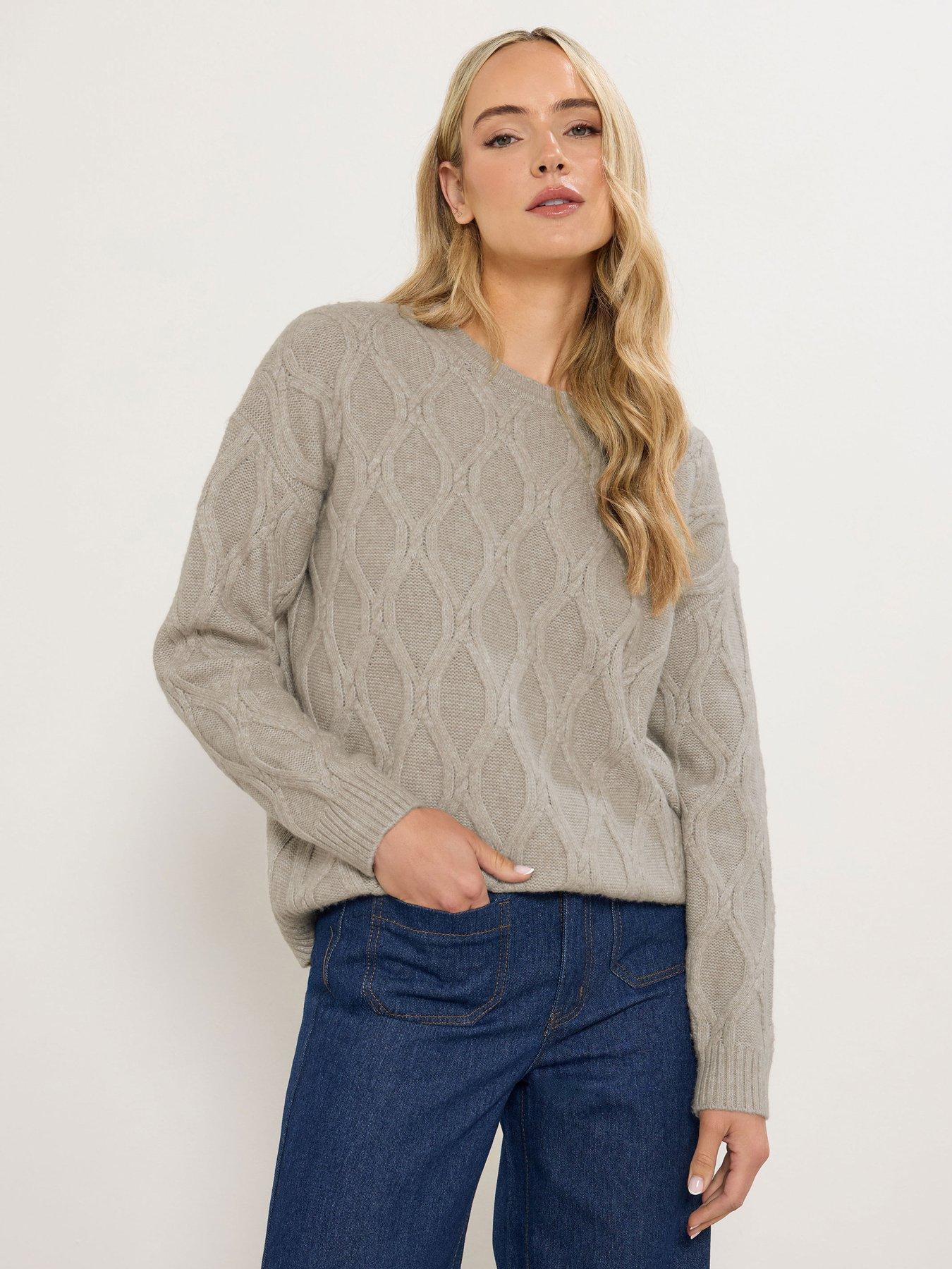 Long Tall Sally Cable Knit Jumper - Natural
