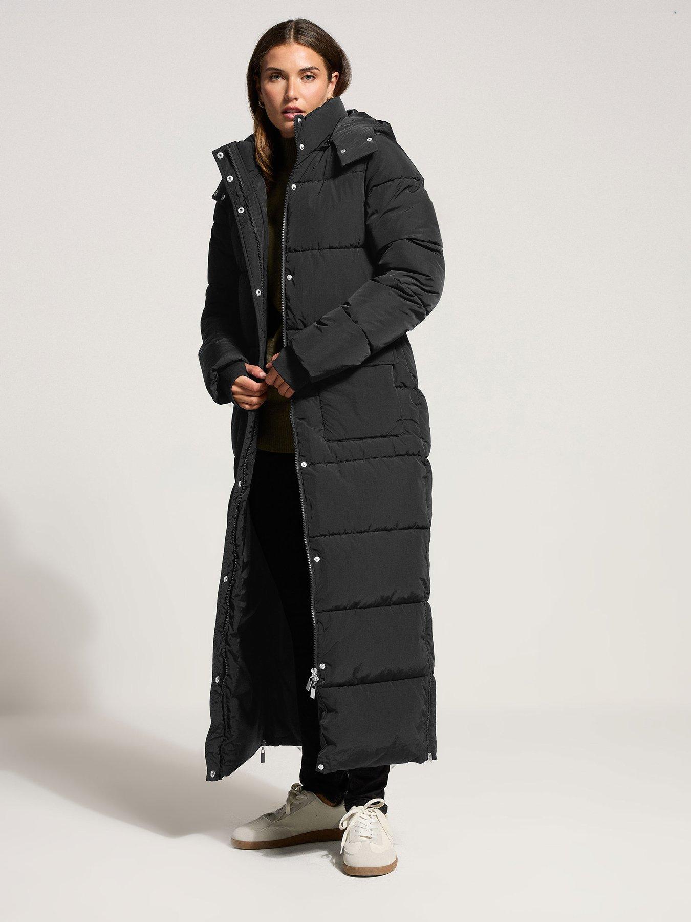 Long Tall Sally Maxi Padded Coat - Black