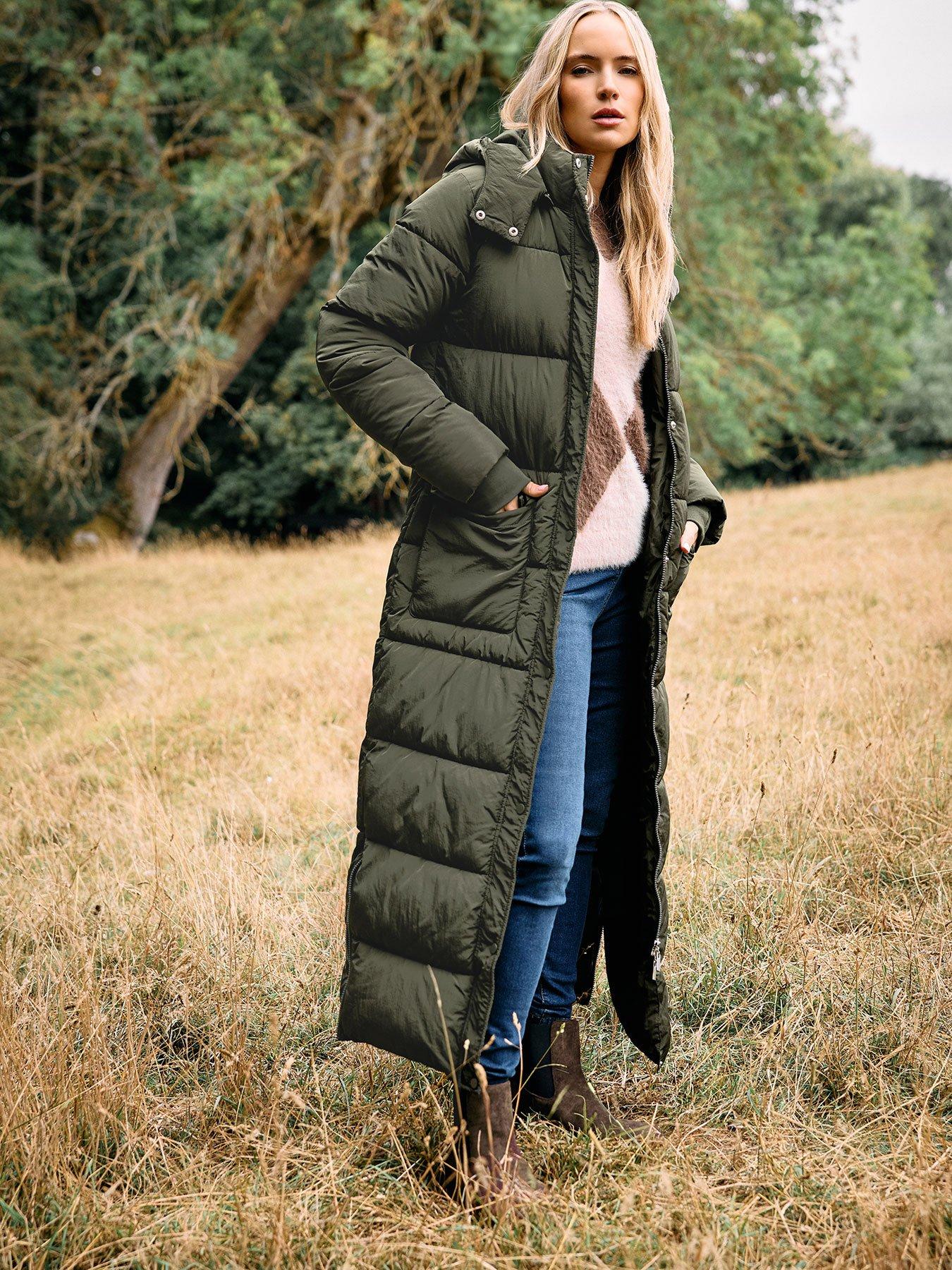 Long Tall Sally Maxi Padded Coat - Green