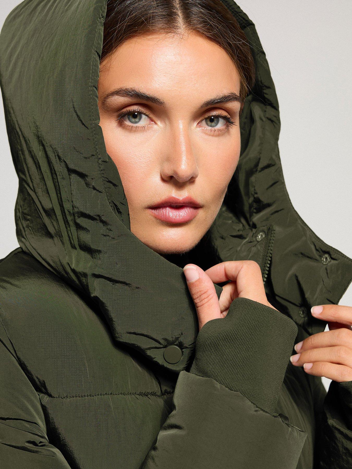 Image 4 of 4 of Long Tall Sally Maxi Padded Coat - Green