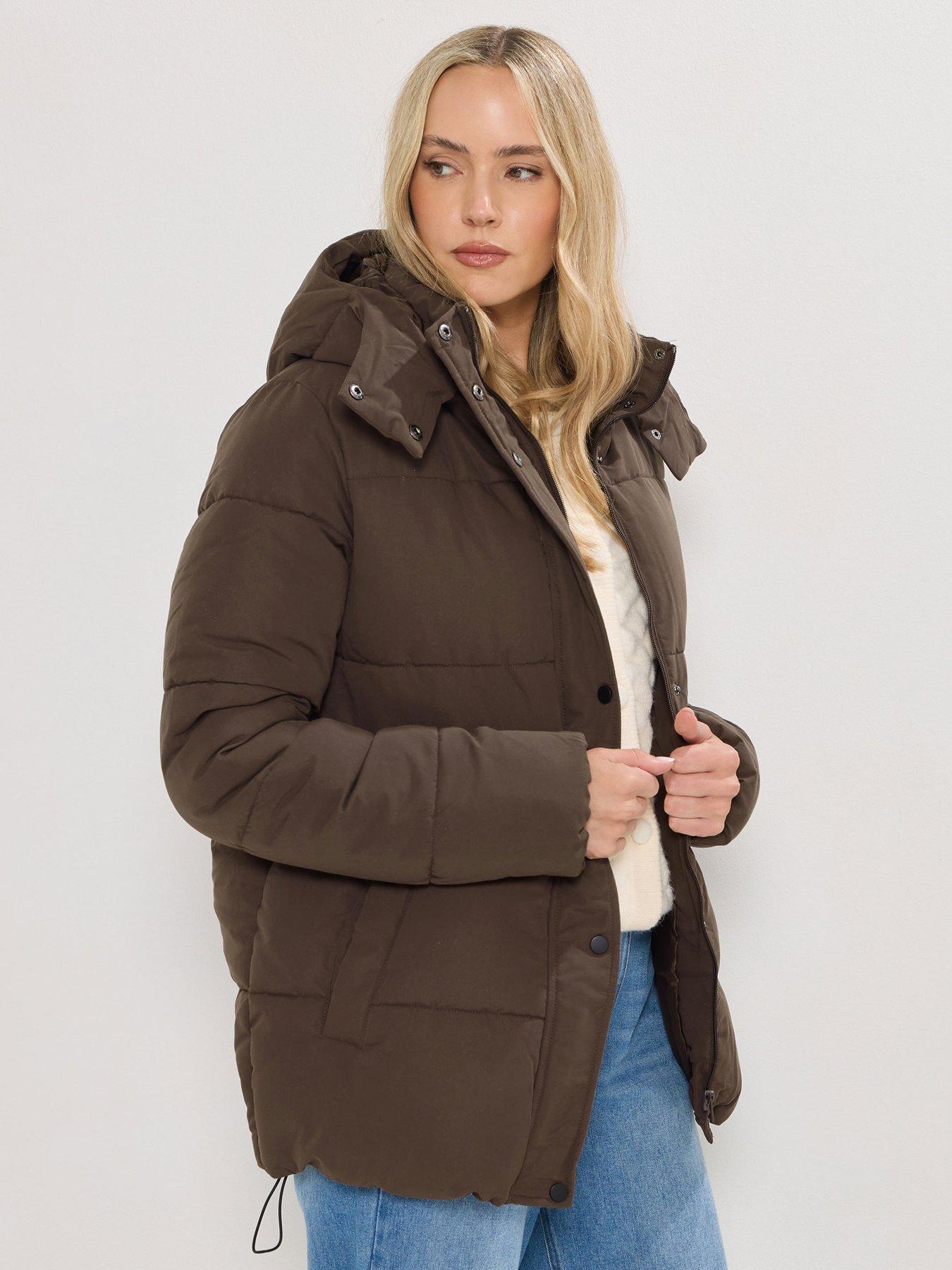 long-tall-sally-short-padded-coat-brownfront