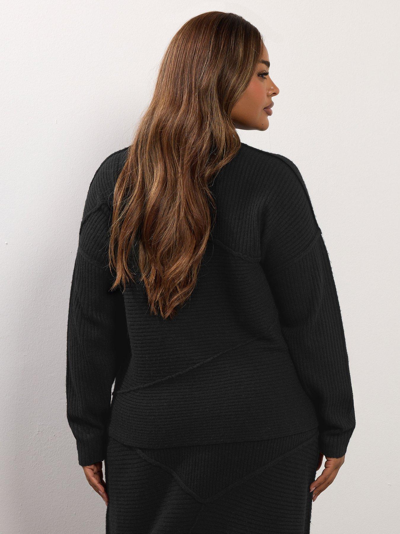 yours-curve-long-sleeve-jumper-blackstillFront