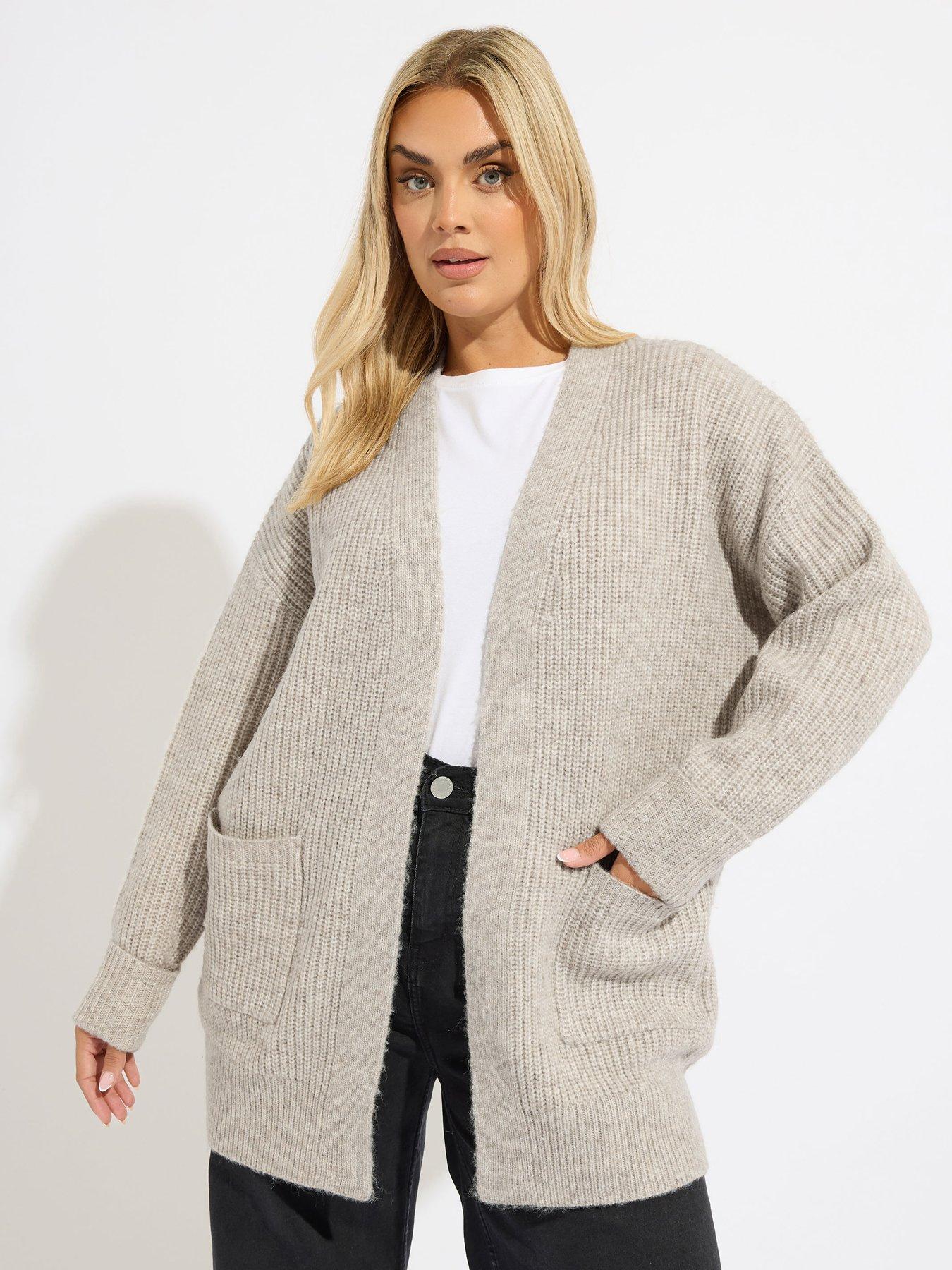 Yours Curve Soft Touch Cardigan - Natural