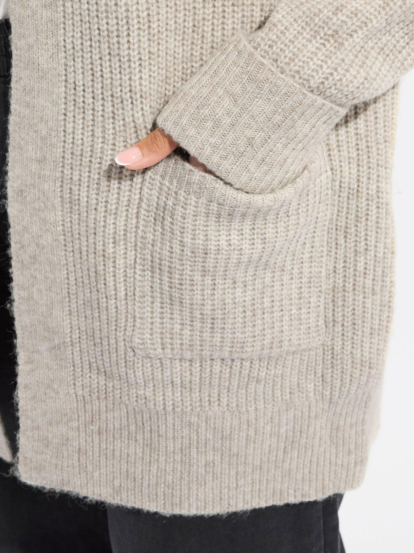 Image 4 of 4 of Yours Curve Soft Touch&nbsp;Cardigan&nbsp;- Natural