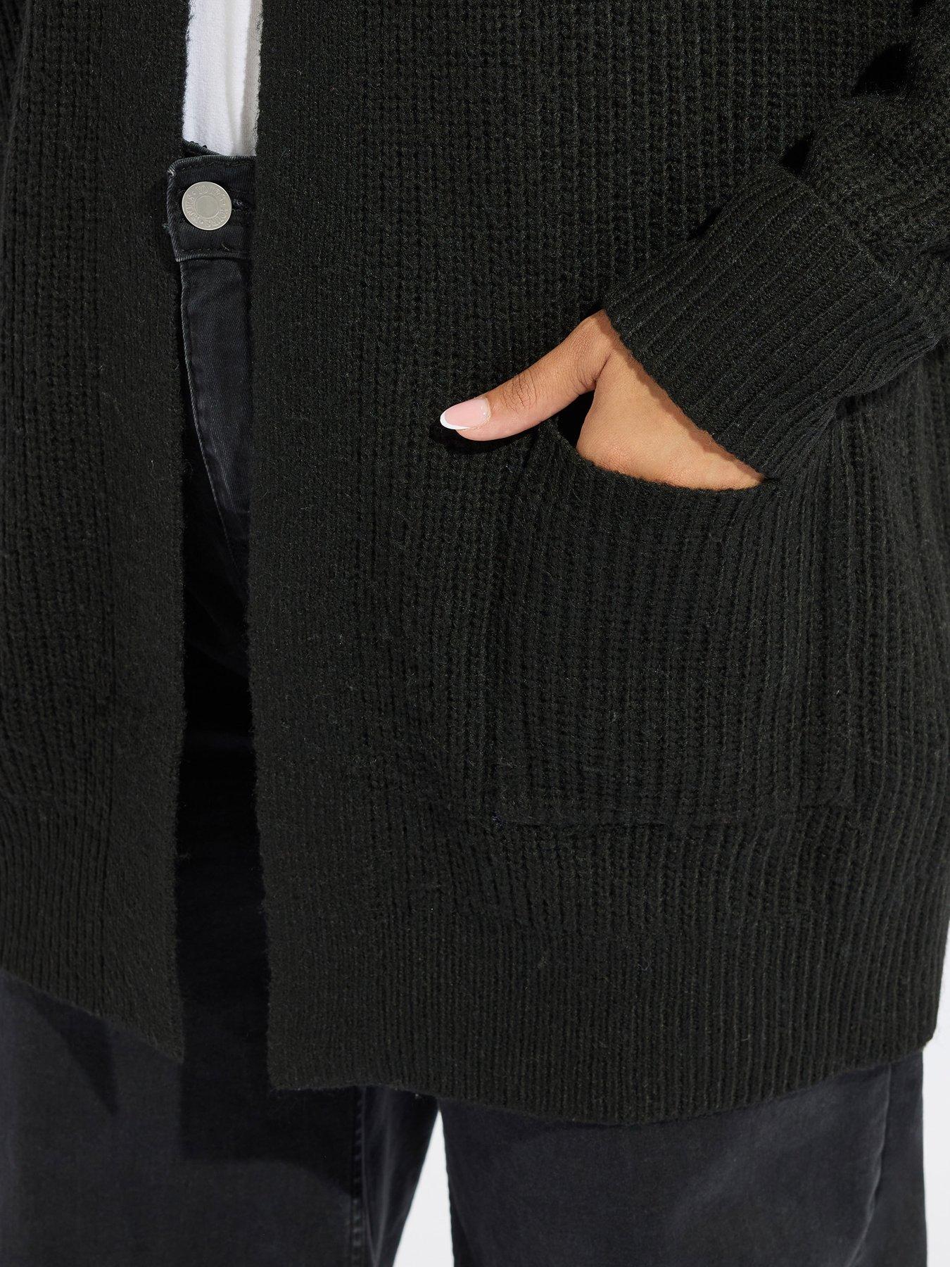 Image 4 of 4 of Yours Curve Soft Touch Cardigan&nbsp;- Black