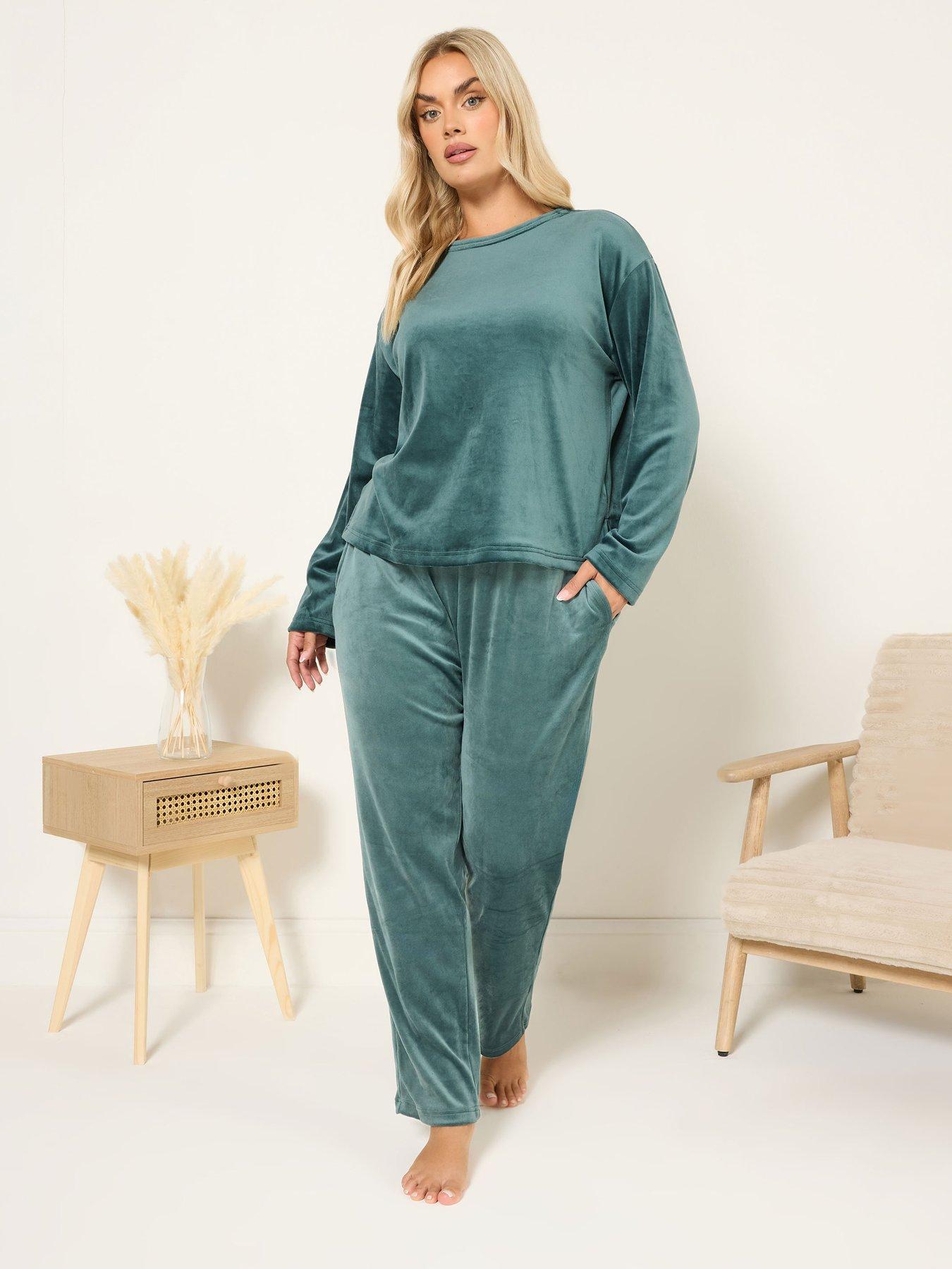 yours-curve-super-luxe-pyjama-set-green