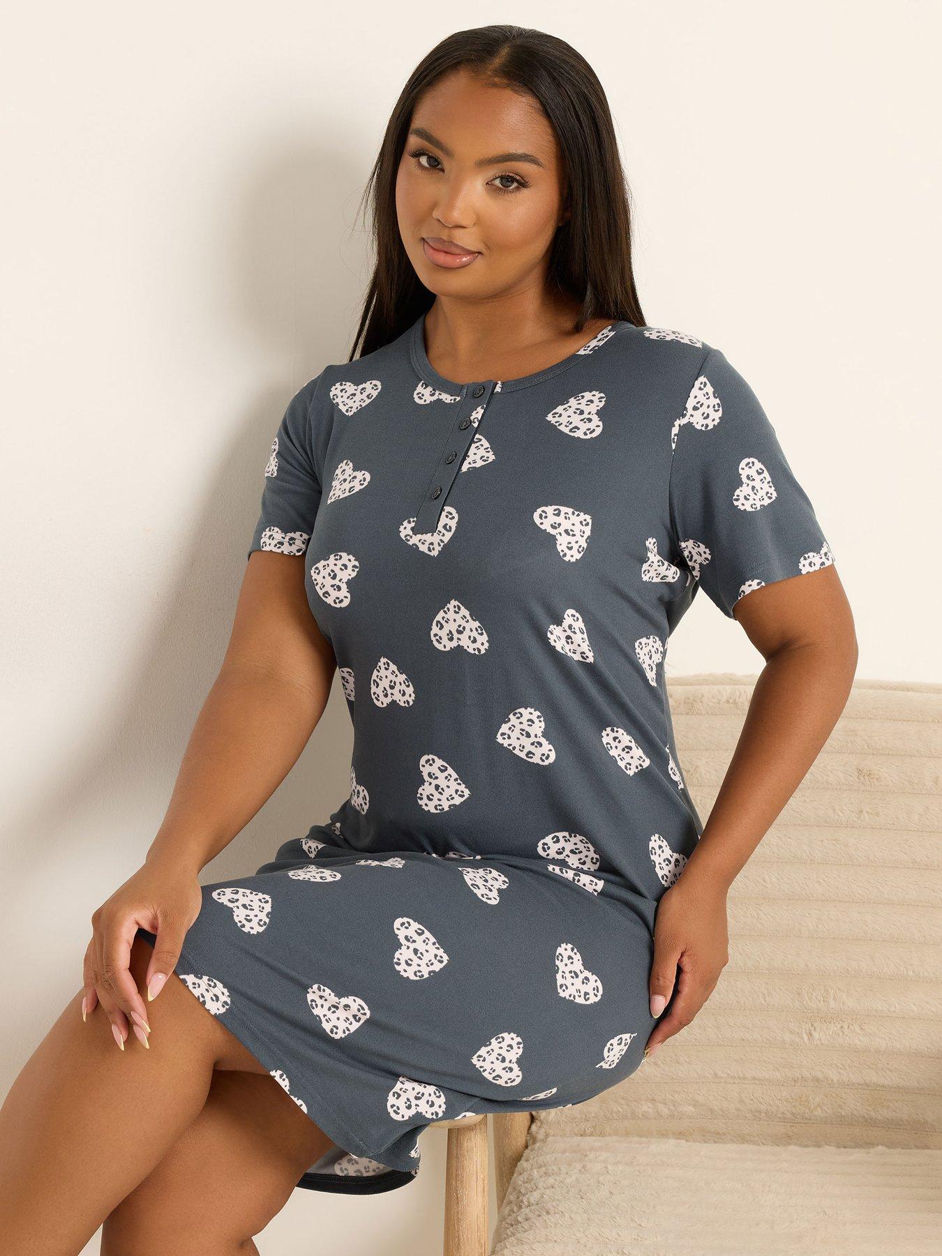 yours-curve-soft-touch-heart-placket-nightdress-greyback