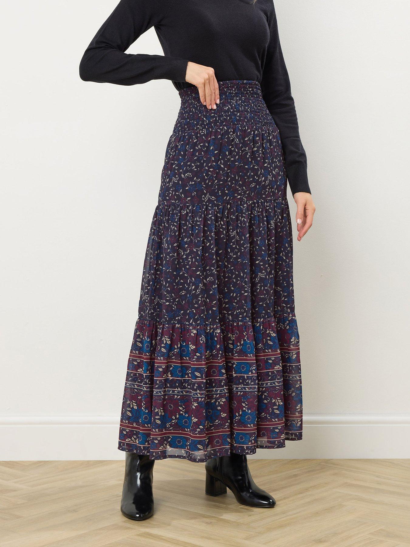 long-tall-sally-floral-border-tiered-skirt-blue
