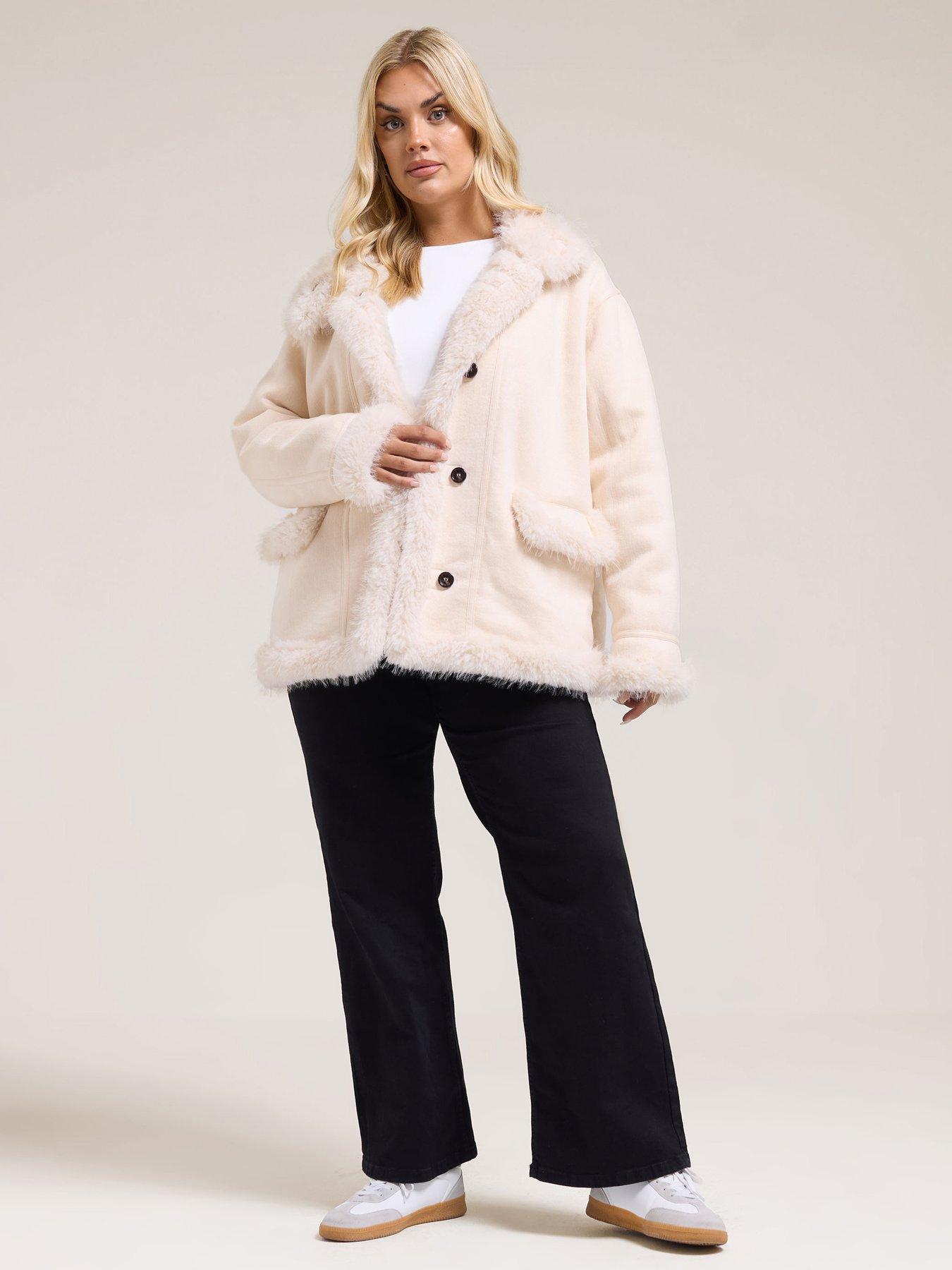 yours-curve-shaggy-fur-boho-coat-ivoryback