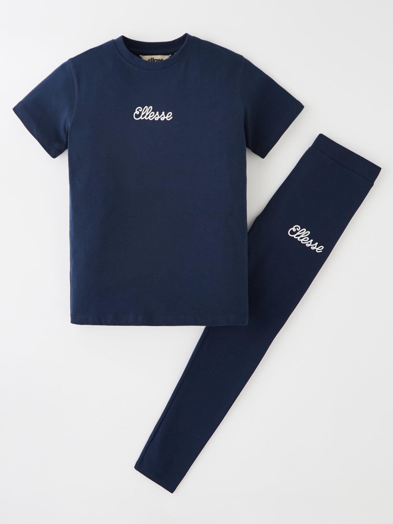 Ellesse Saletta T-Shirt  &  Legging Set - Navy