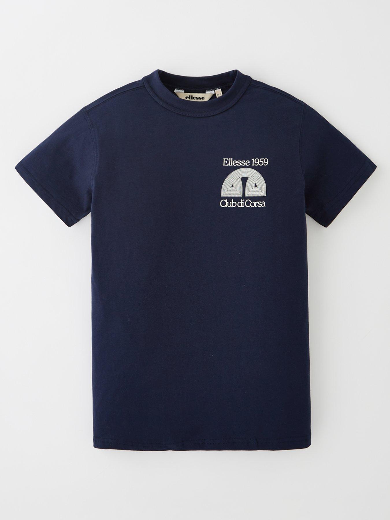 ellesse-porrus-jnr-t-shirt-navy