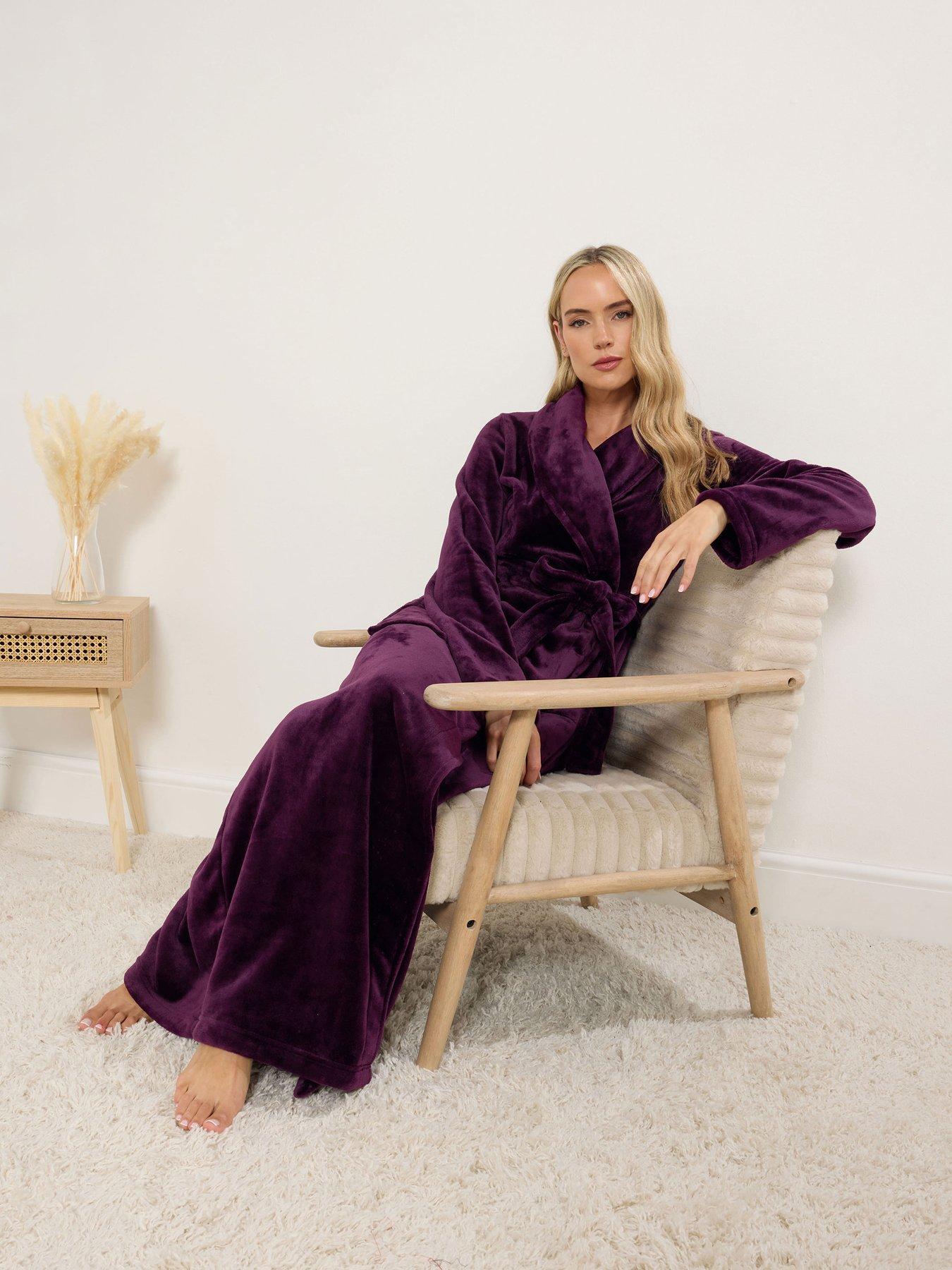 Long Tall Sally Tall Super Luxe Shawl Maxi Robe - Red