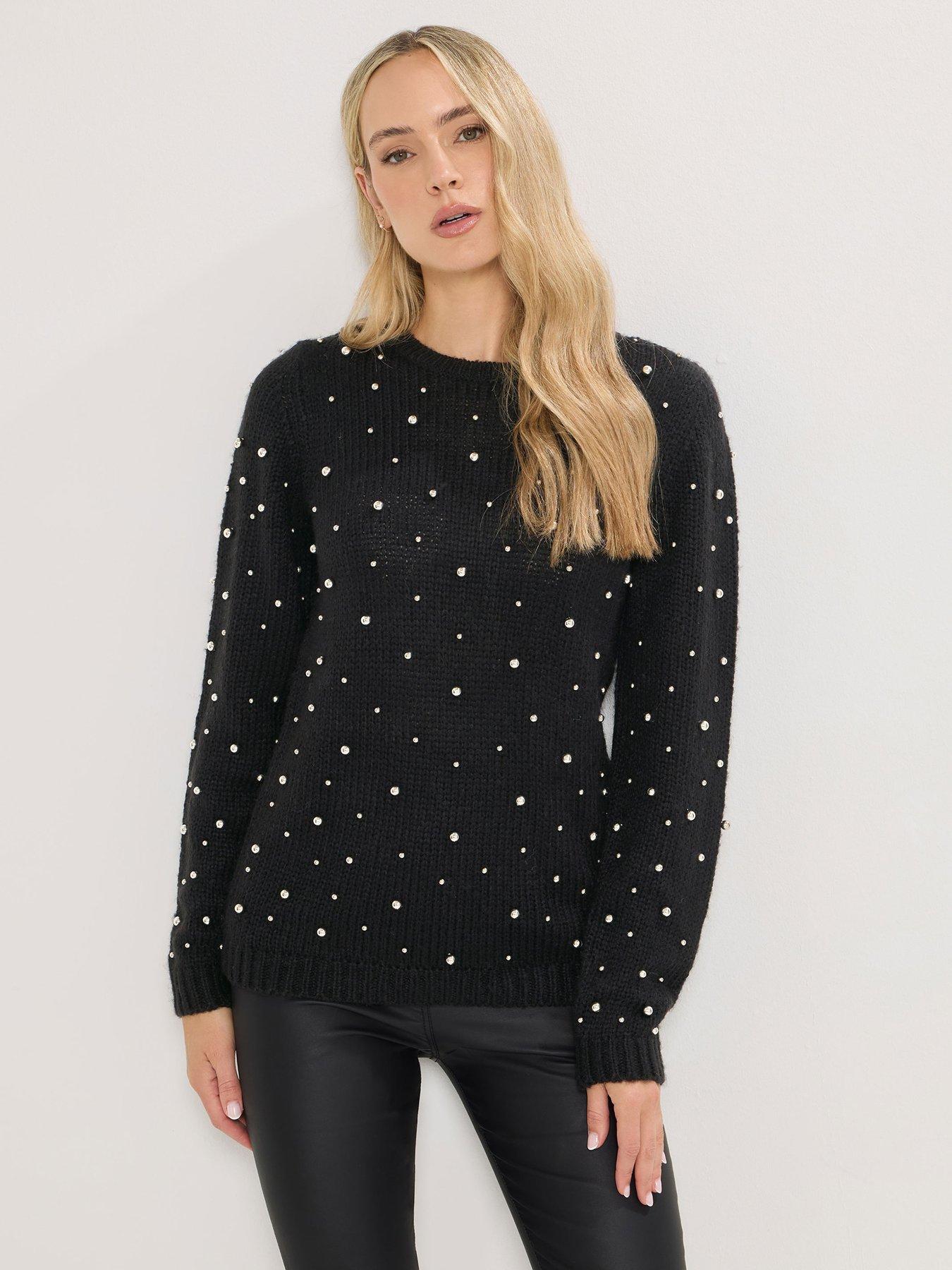 long-tall-sally-stud-detail-jumper-black