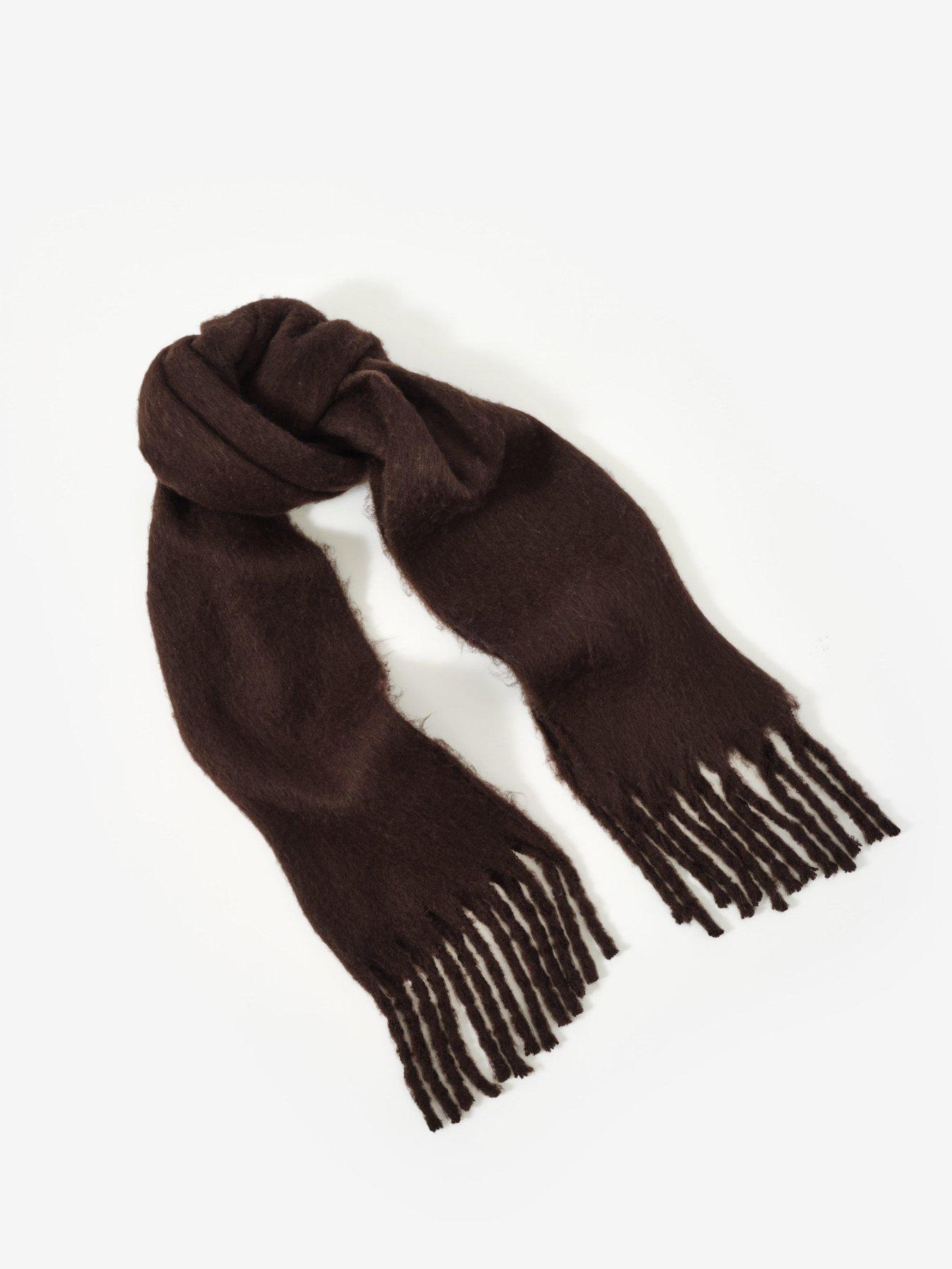 Image 3 of 3 of Mint Velvet Chocolate Brushed Scarf - Brown