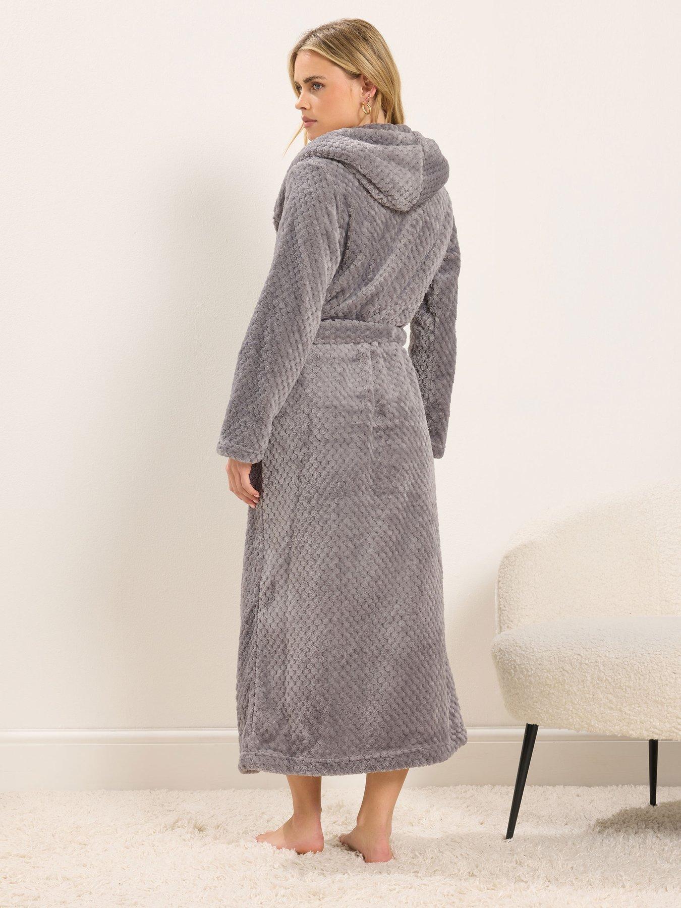 Image 2 of 4 of PixieGirl Petite Honeycomb Maxi Hooded Robe