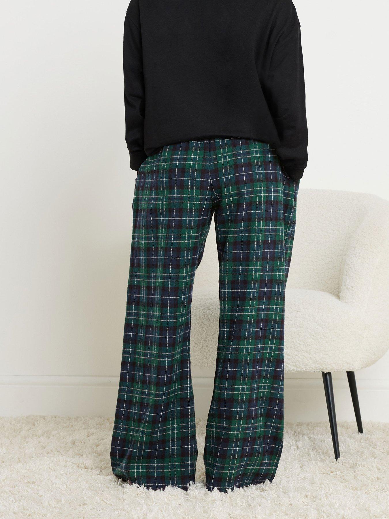 Image 2 of 6 of PixieGirl Petite Check Pyjama Pants - Blue