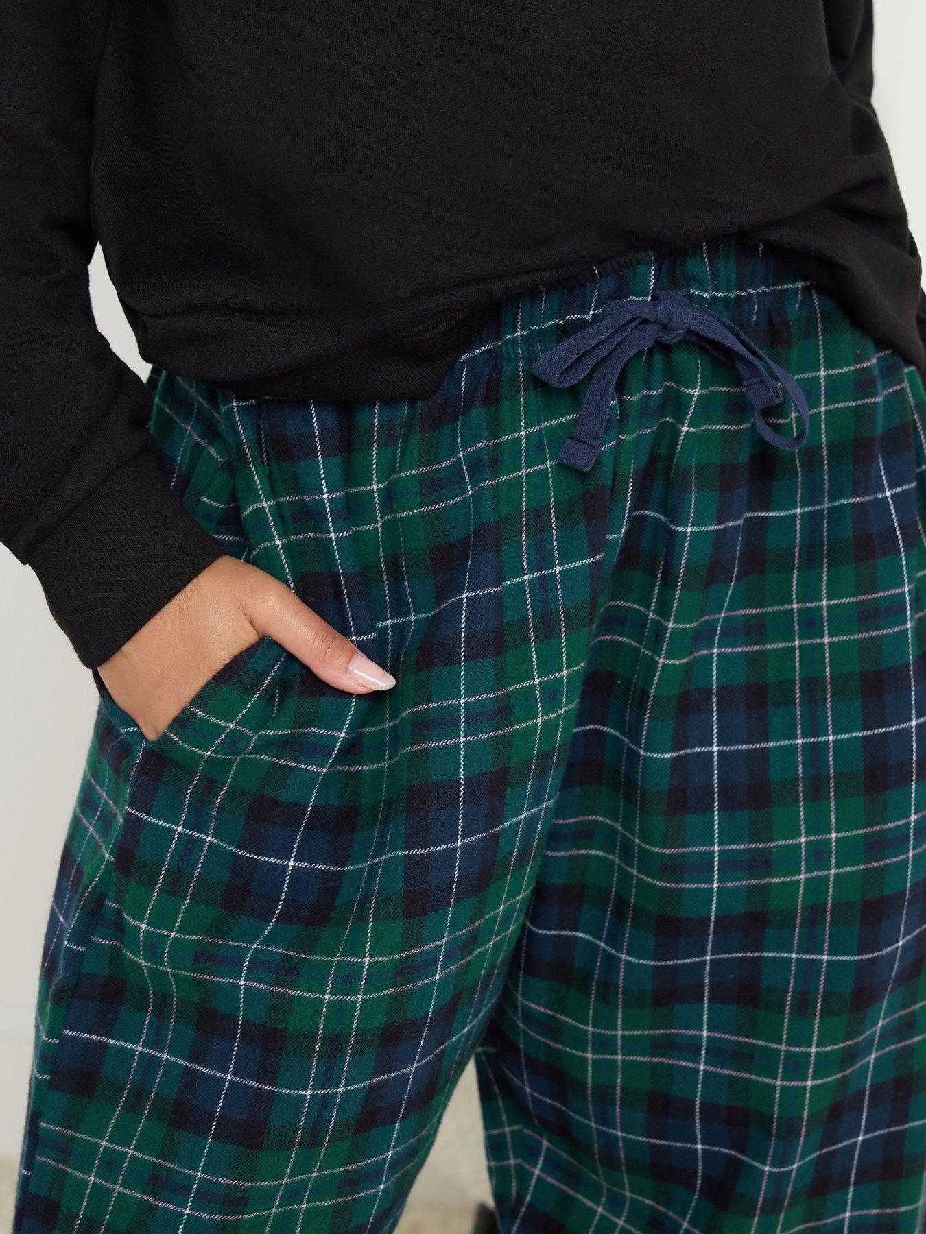 Image 5 of 6 of PixieGirl Petite Check Pyjama Pants - Blue