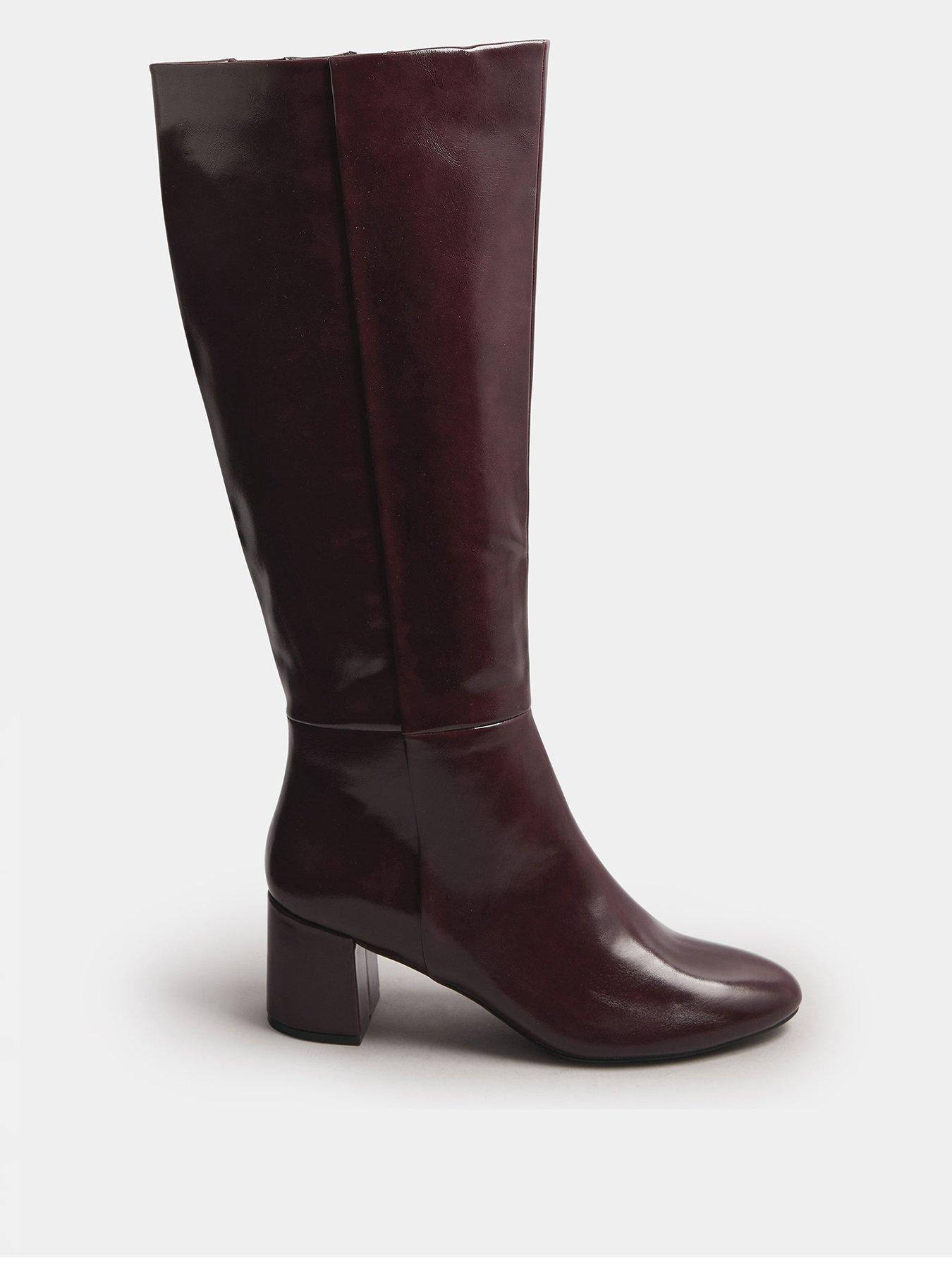 yours-knee-high-block-heel-boot-red