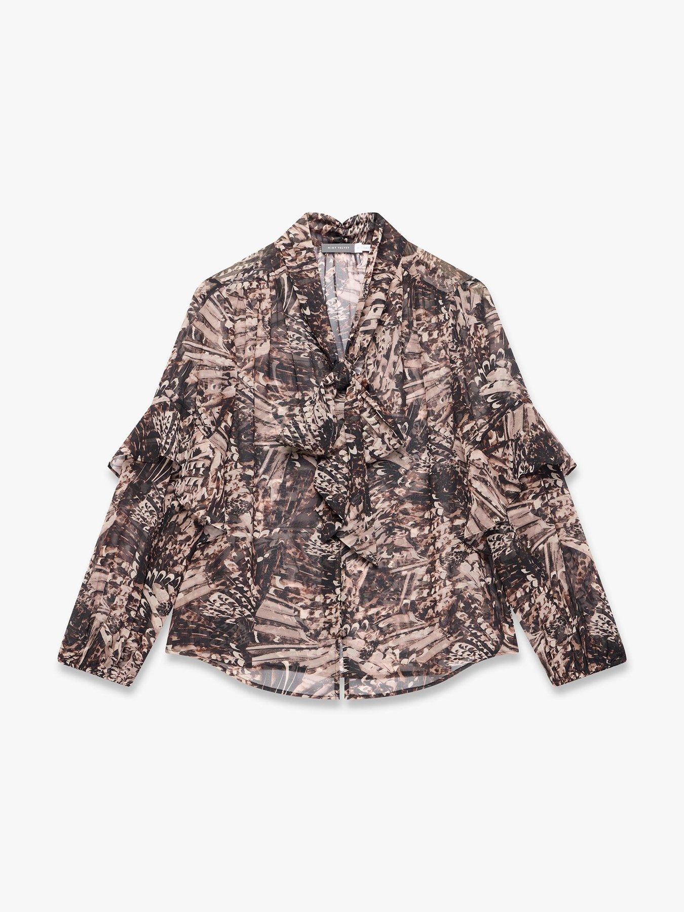 mint-velvet-feather-print-tie-neck-blouse-browndetail