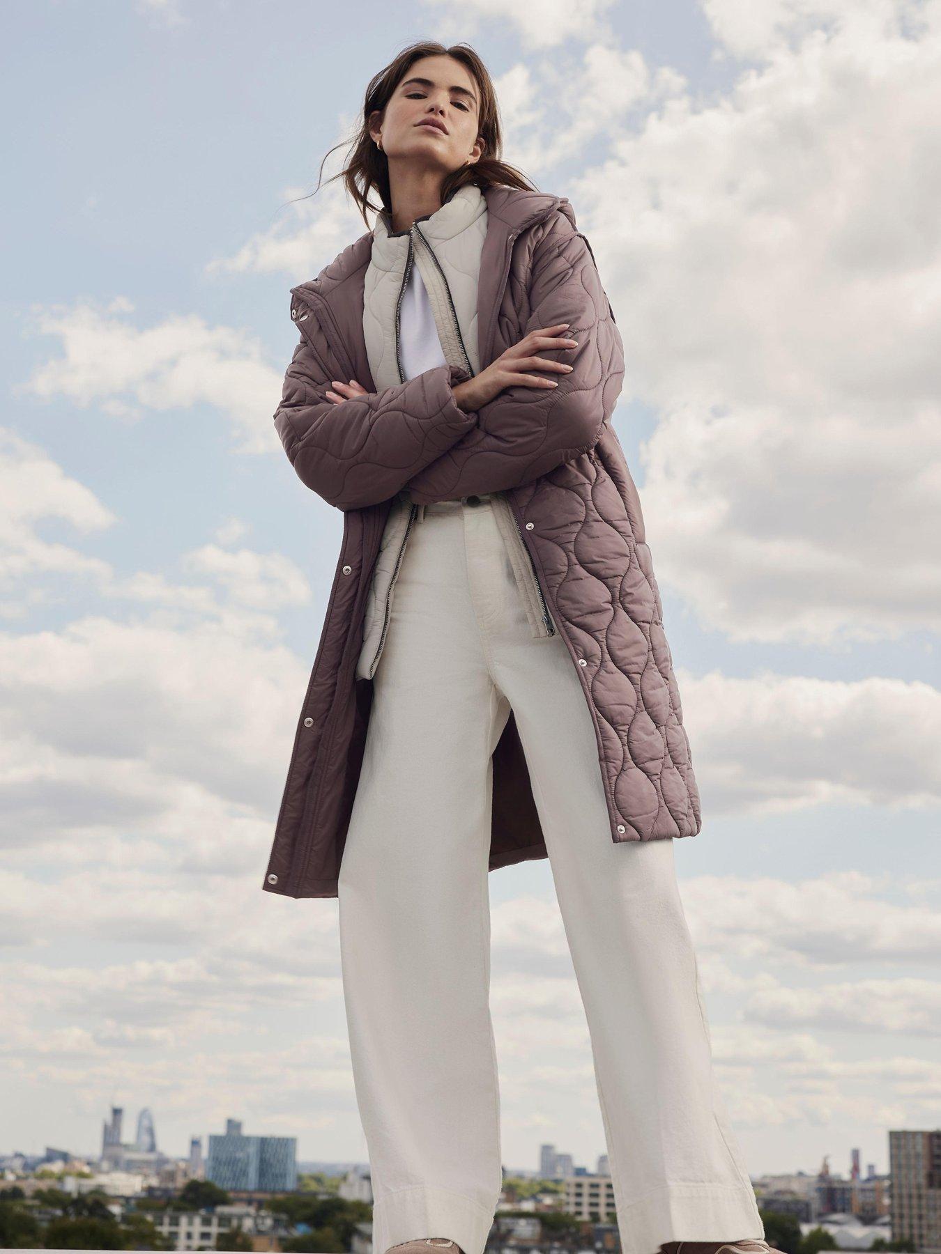 Mint Velvet Double Layer Parka - Brown