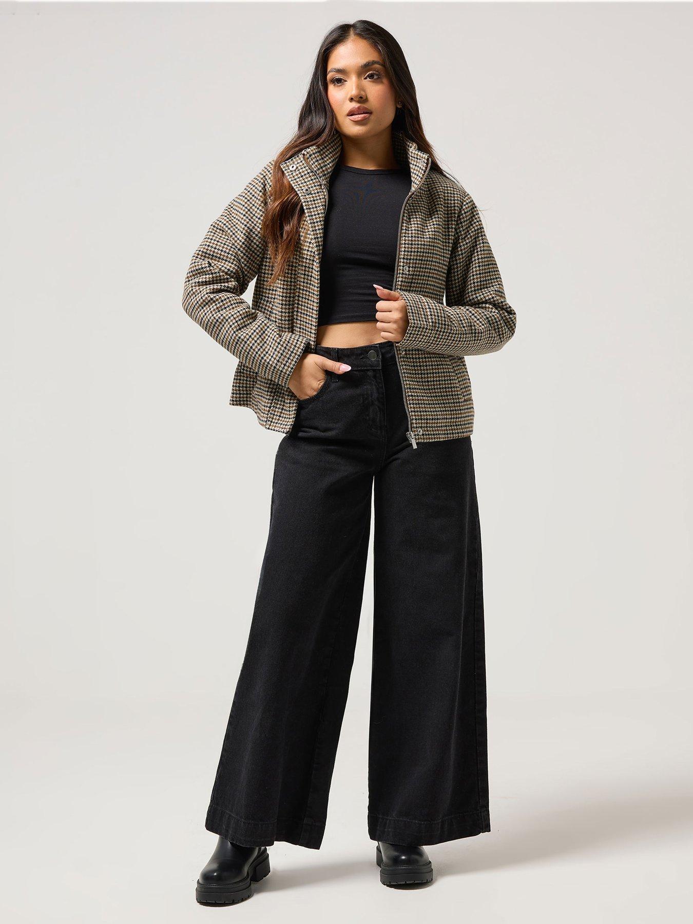 pixiegirl-petite-check-funnel-neck-jacket-brownback