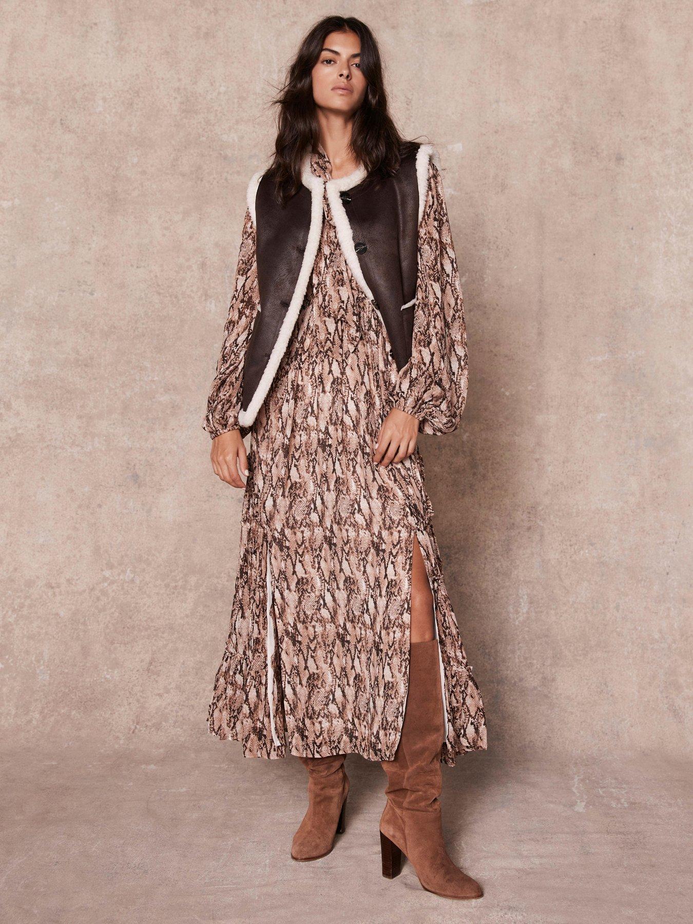 mint-velvet-snake-print-dress-brownoutfit