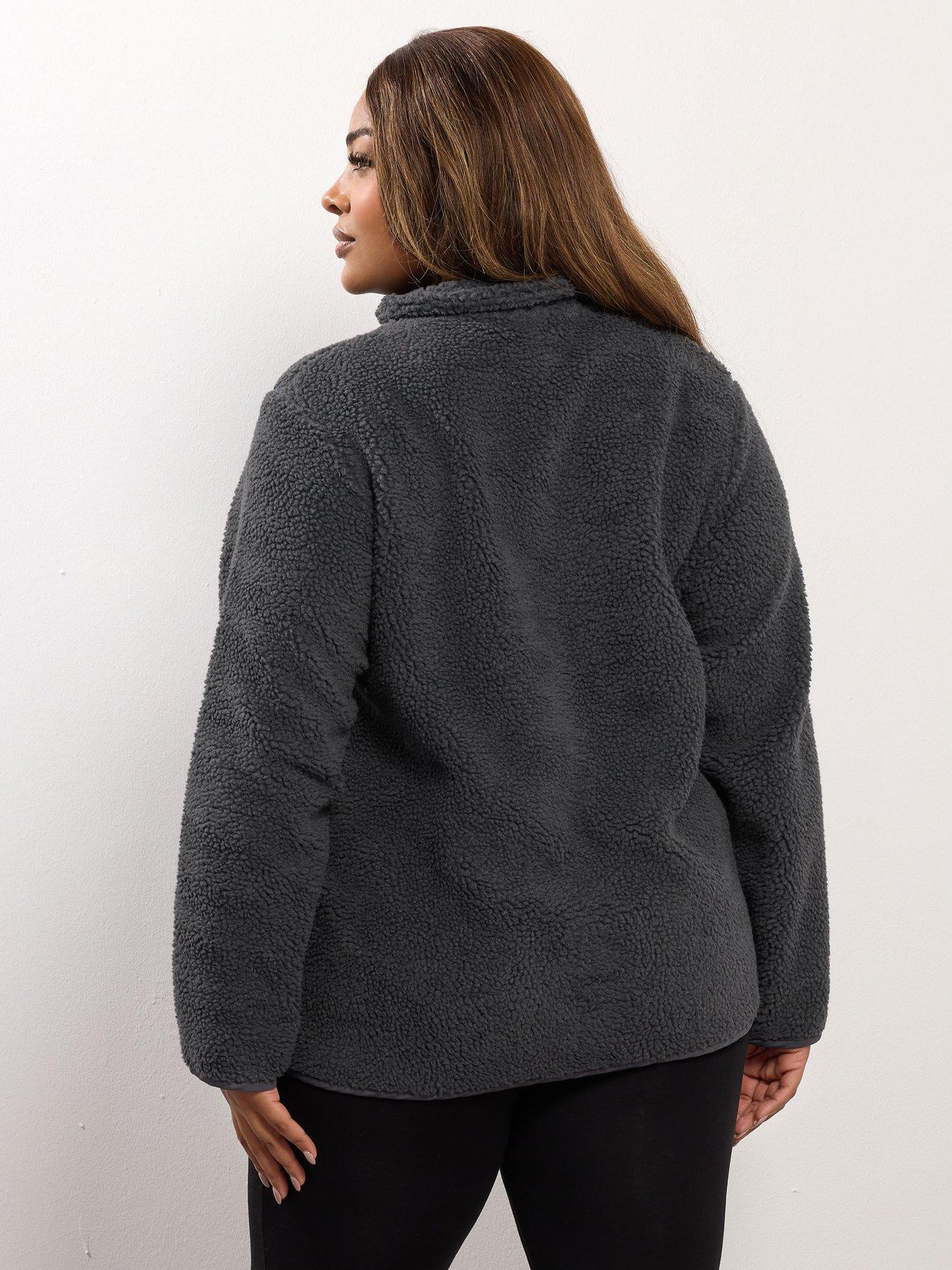 yours-curve-borg-nylon-pocket-fleece-greystillFront