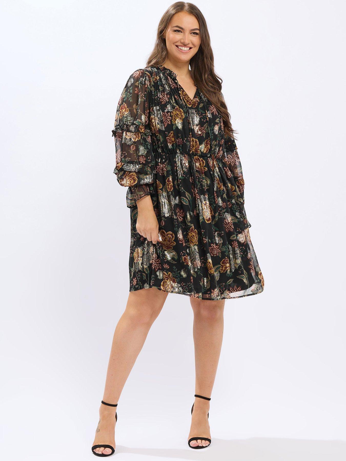 yours-curve-lurex-notch-neck-dress-blackback