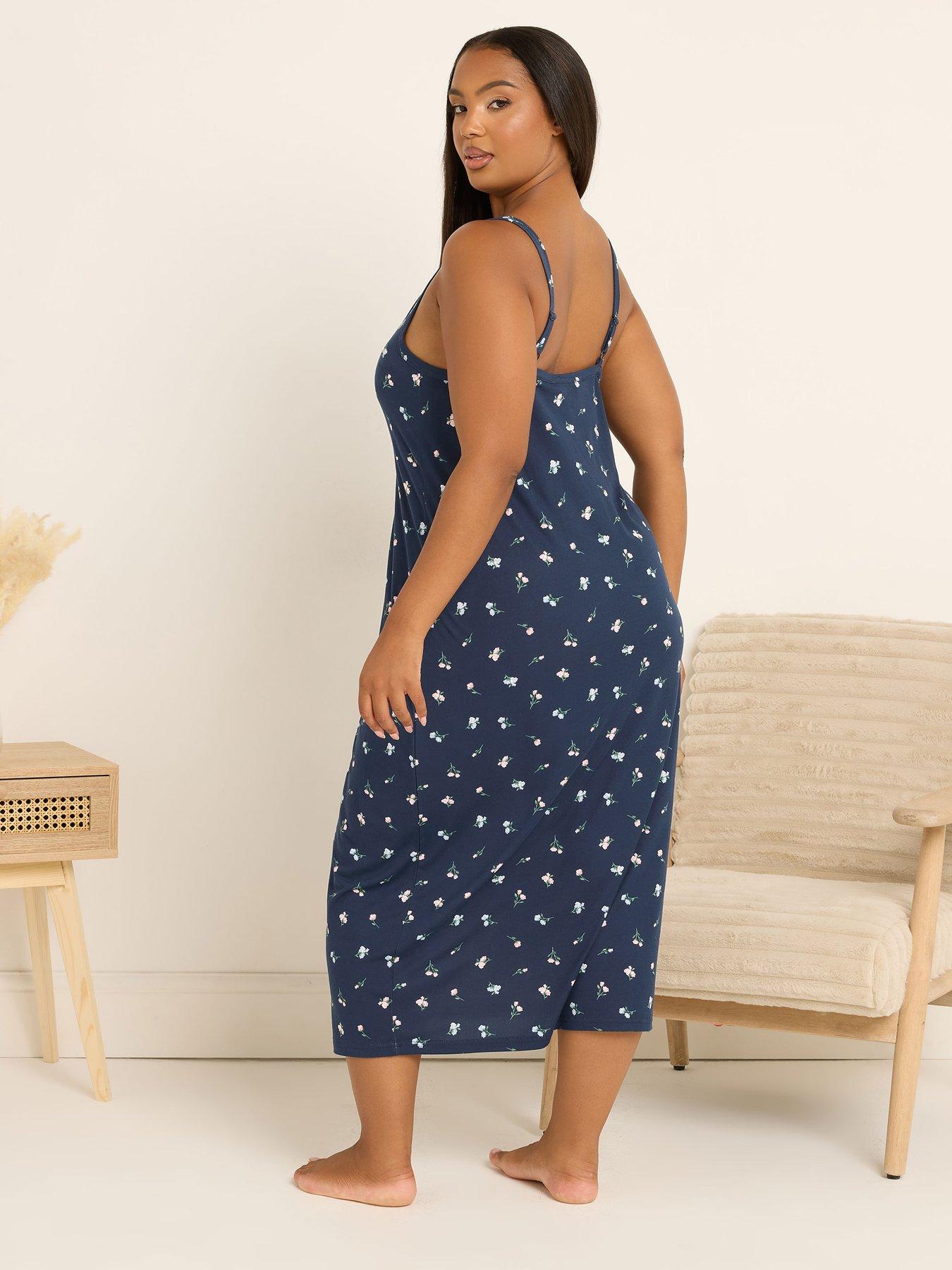 yours-curve-soft-touch-midaxi-chemise-bluestillFront