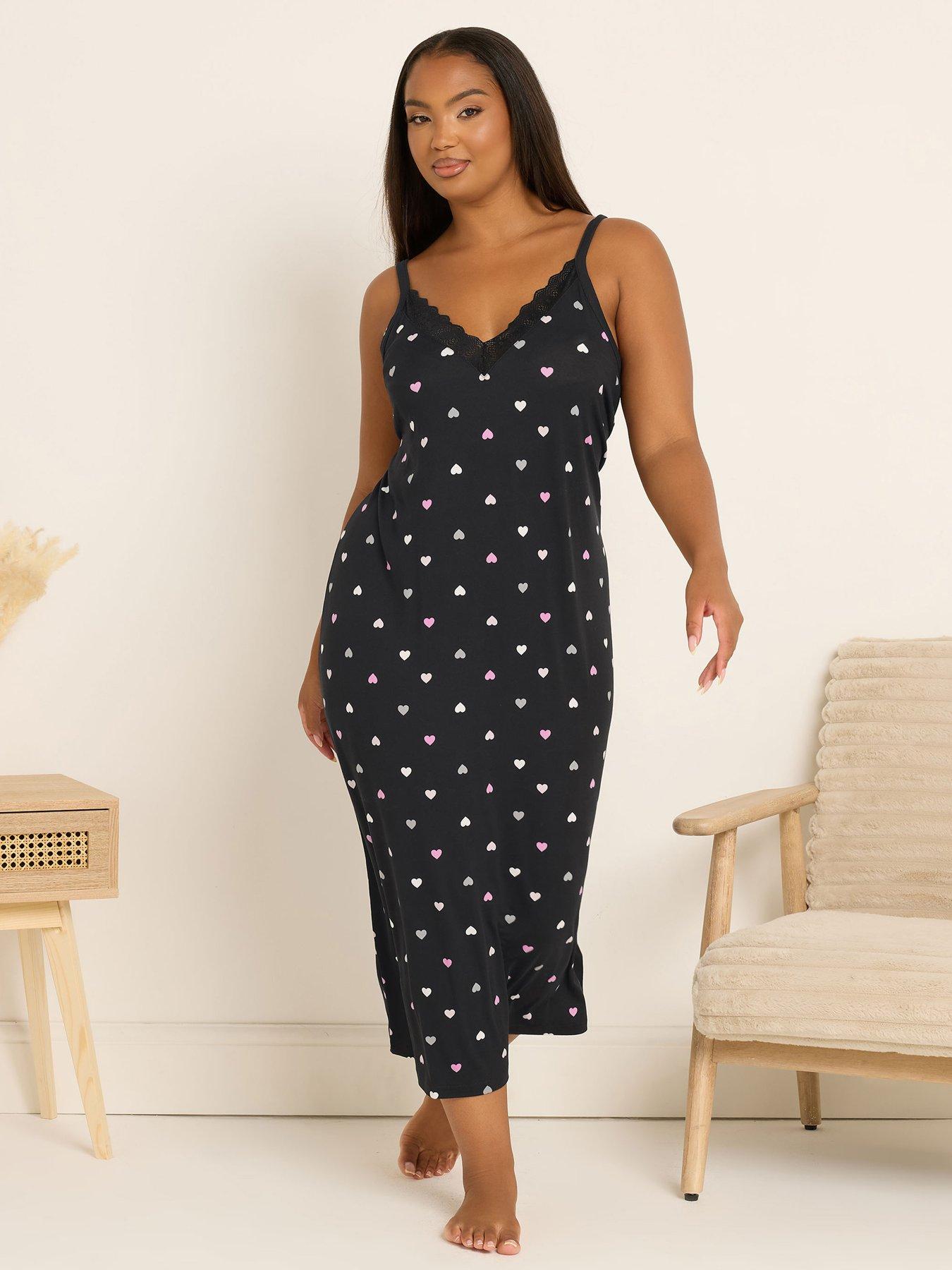 yours-curve-soft-touch-midaxi-chemise-blackfront