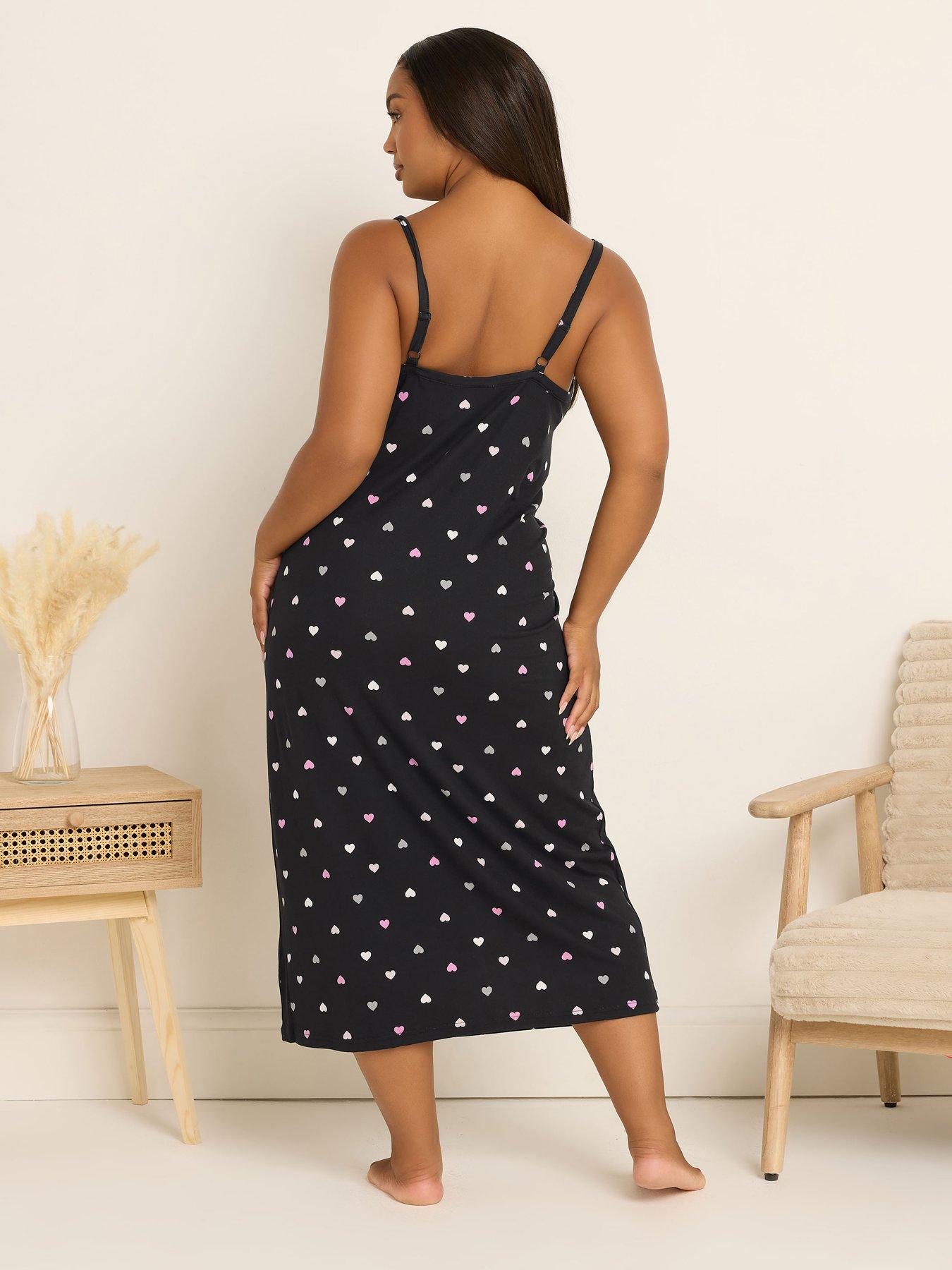 yours-curve-soft-touch-midaxi-chemise-blackstillFront