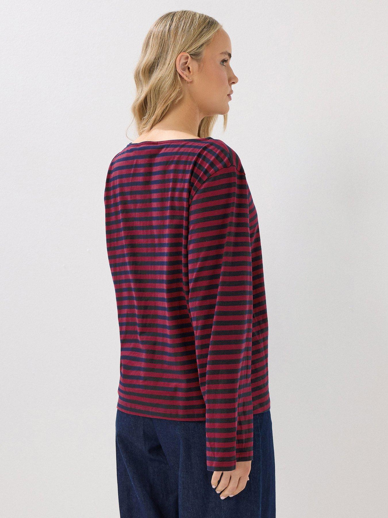 long-tall-sally-tall-stripe-boat-neck-top-blackstillFront