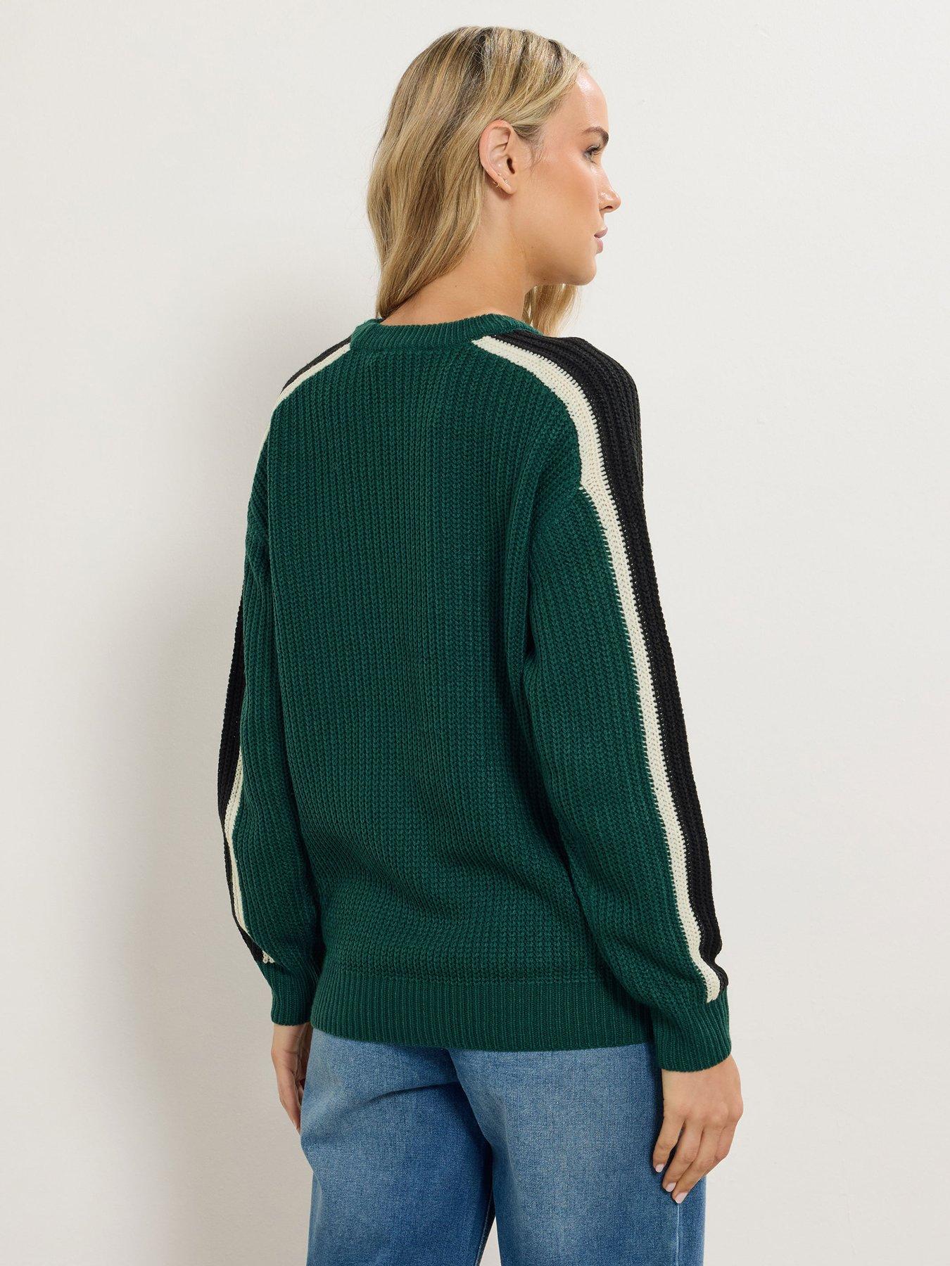 long-tall-sally-side-stripe-jumper-greenstillFront