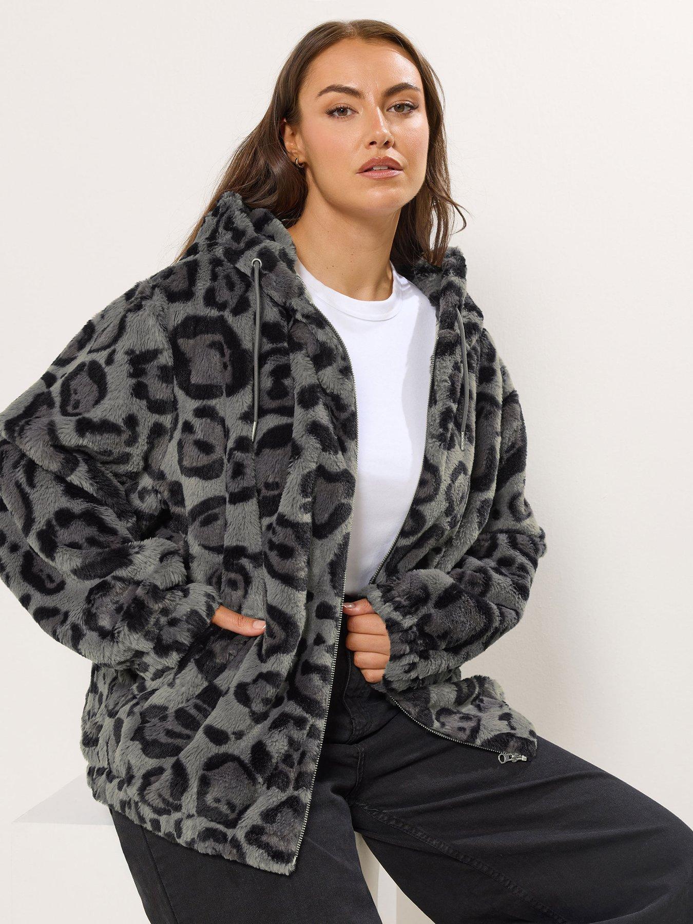 yours-curve-faux-fur-zip-thru-hooded-jacket--greyfront