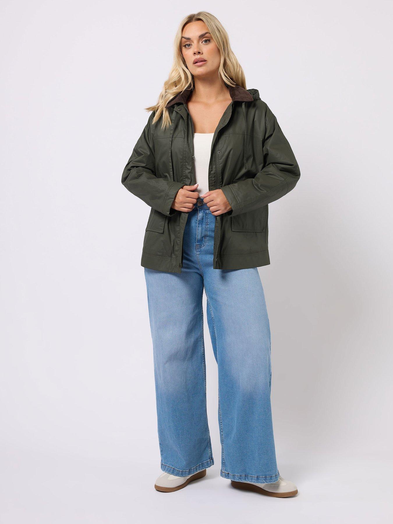 yours-curve-waxy-parka-jacket-greenback