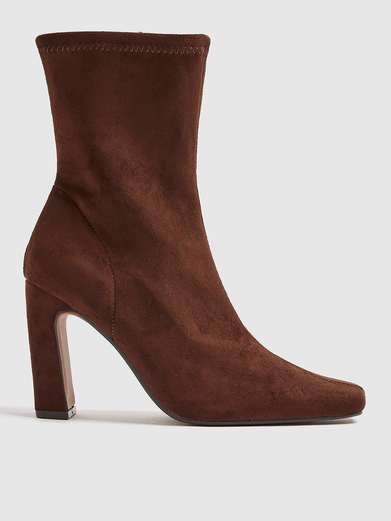 river-island-square-heel-stretch-boot-brownstillFront