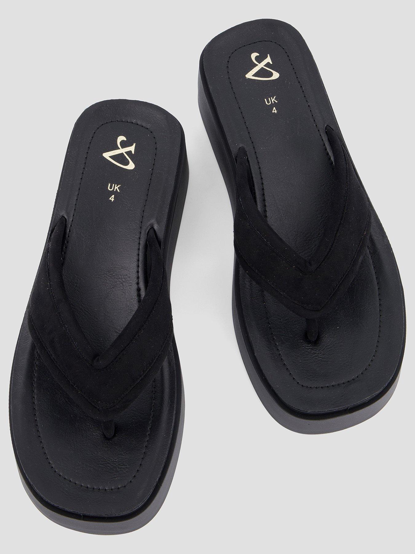Image 3 of 7 of The Very Collection Wedge Toe Thong Sandal