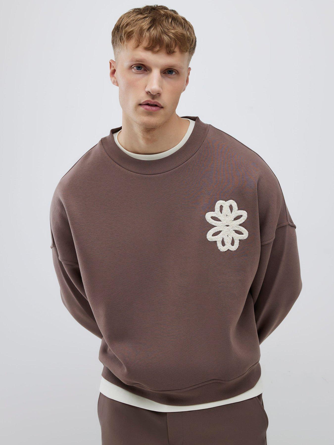 river-island-floral-rope-crew-sweatshirt-brown