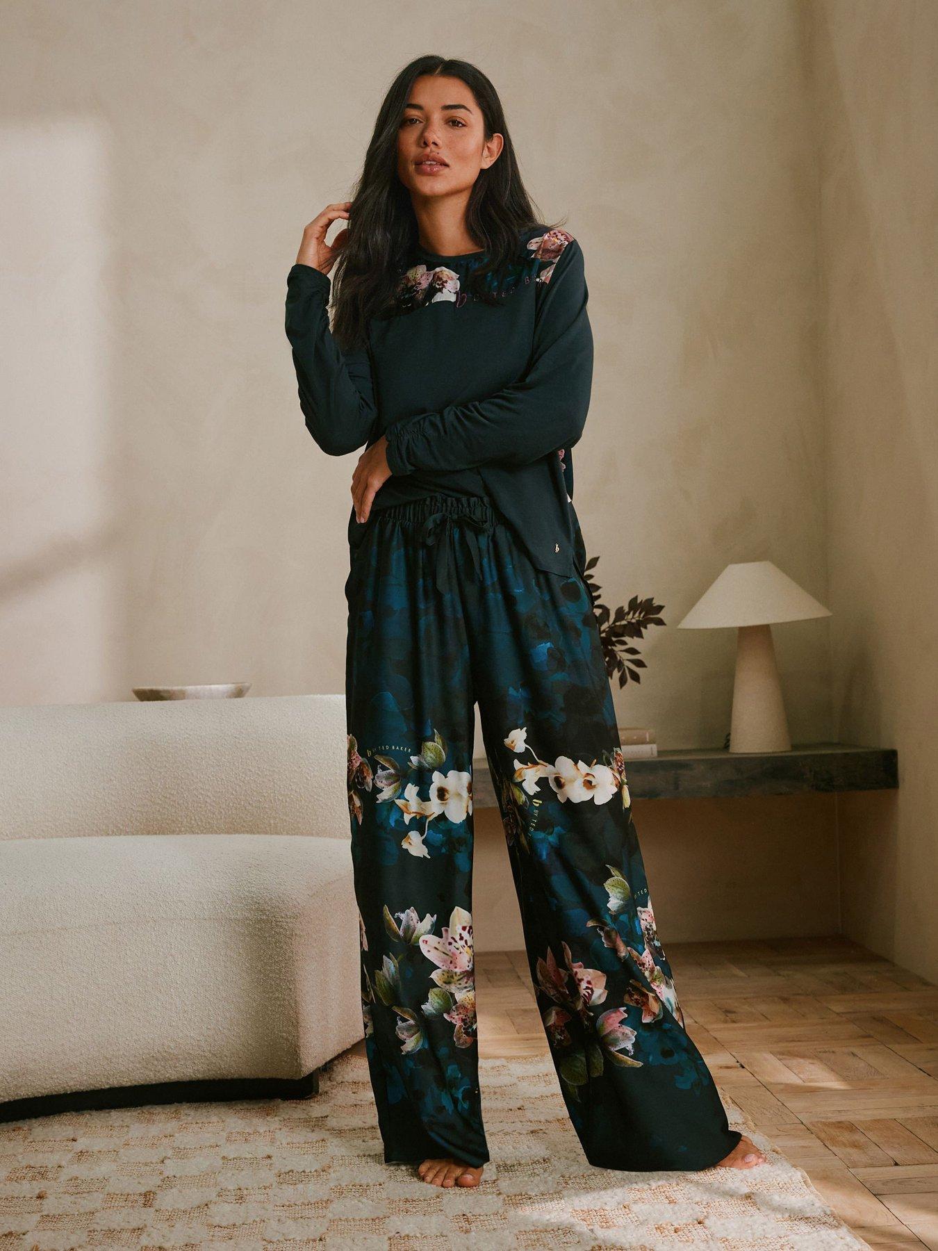 b-by-ted-baker-jersey-viscose-teal-floral-long-sleeve-pyjamas-blue