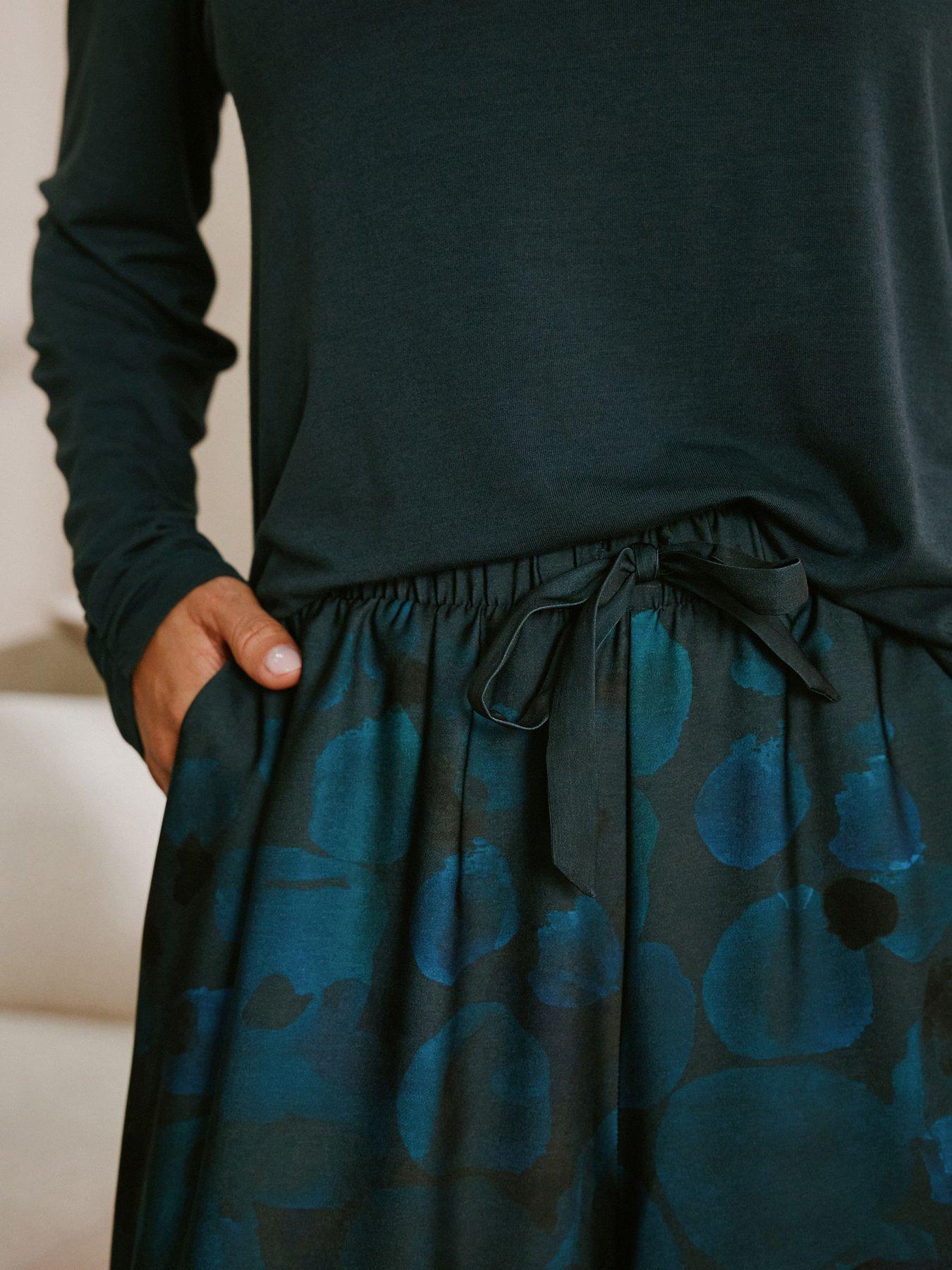 b-by-ted-baker-jersey-viscose-teal-floral-long-sleeve-pyjamas-bluedetail