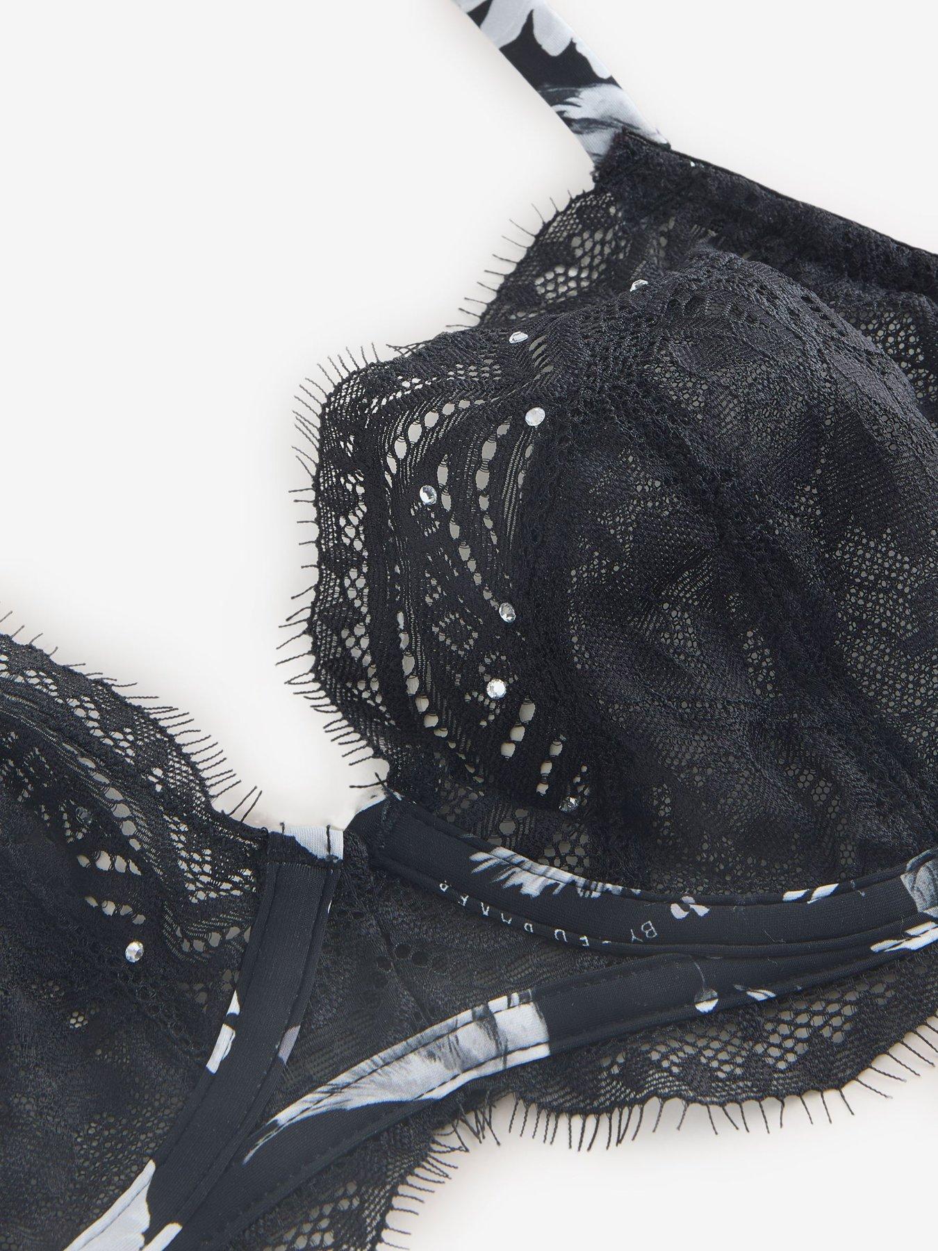 Image 6 of 6 of B By Ted Baker Non Padded Underwired Lace - Black