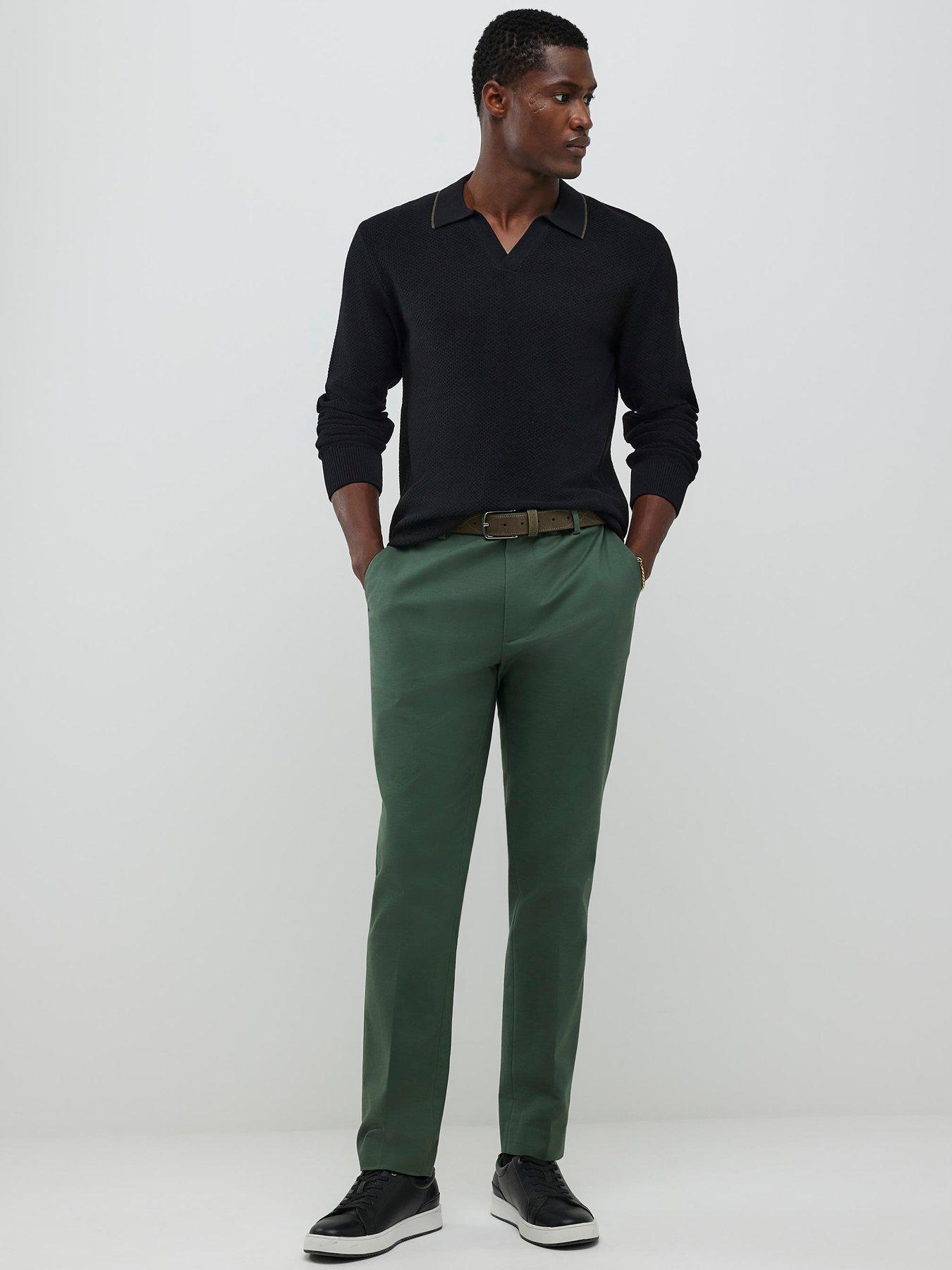 river-island-long-sleeve-honeycomb-texture-open-collar-polo-shirt-blackback