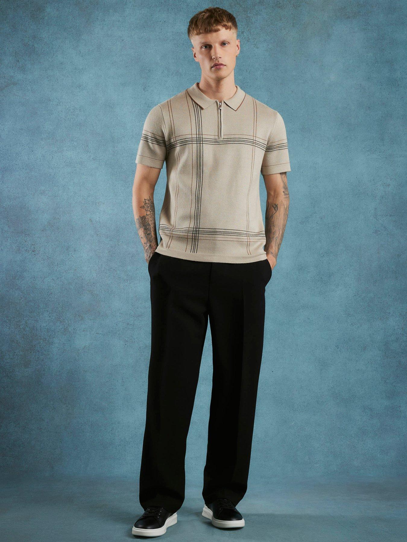 river-island-abstract-check-polo-shirt-creamback