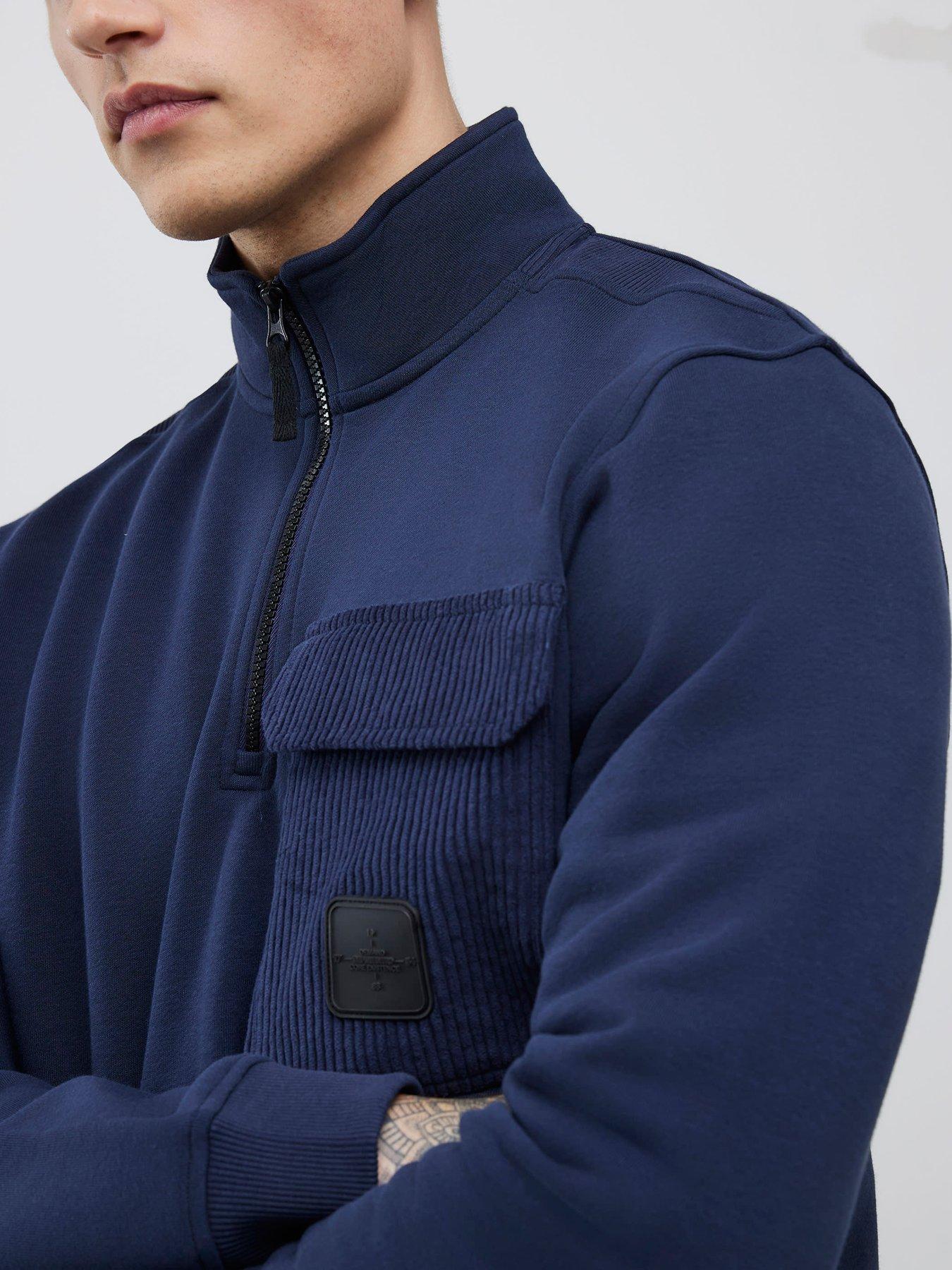 river-island-cord-pocket-12-zip-sweatshirt-navyoutfit
