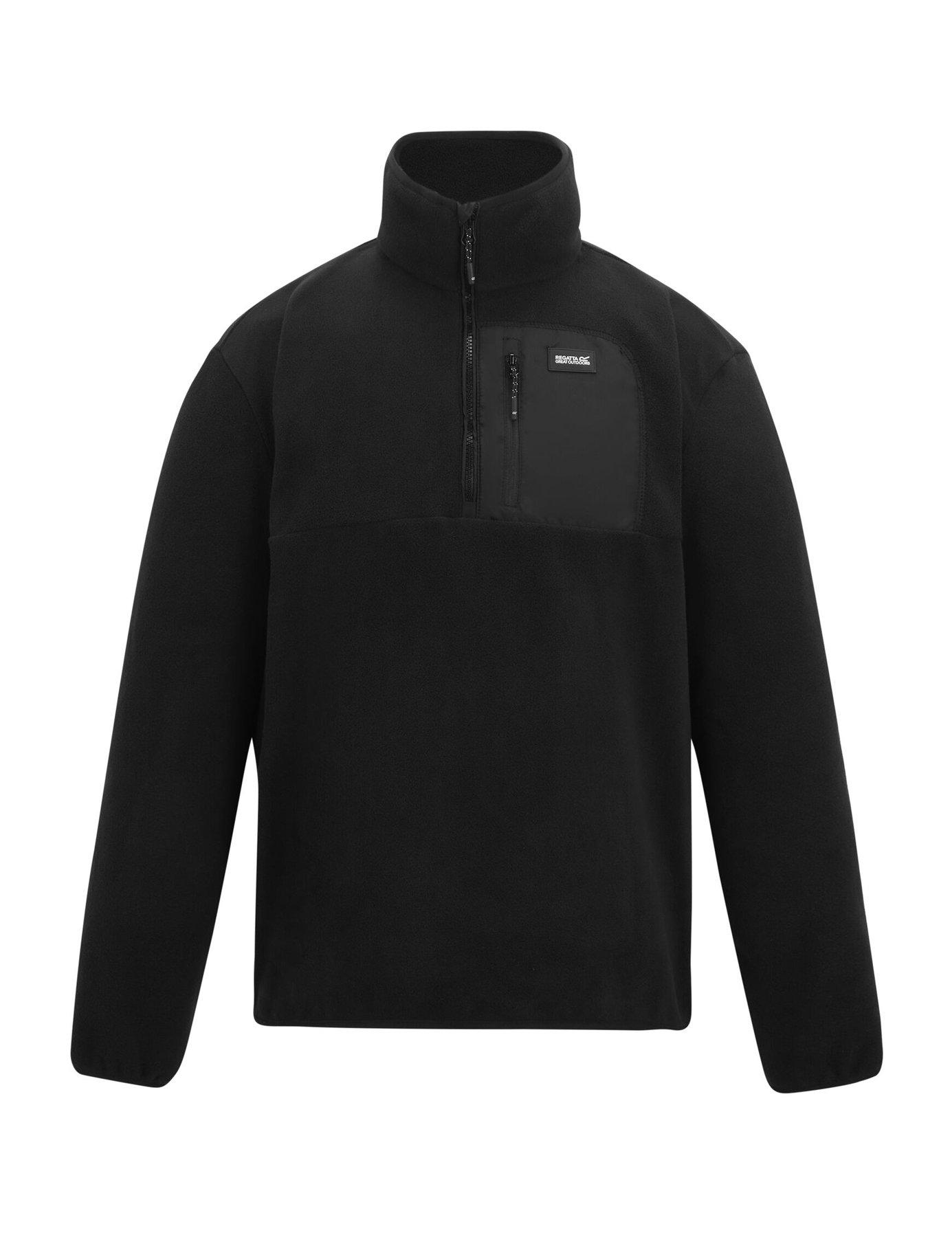 regatta-mens-frankie-half-zip-fleece-blackdetail
