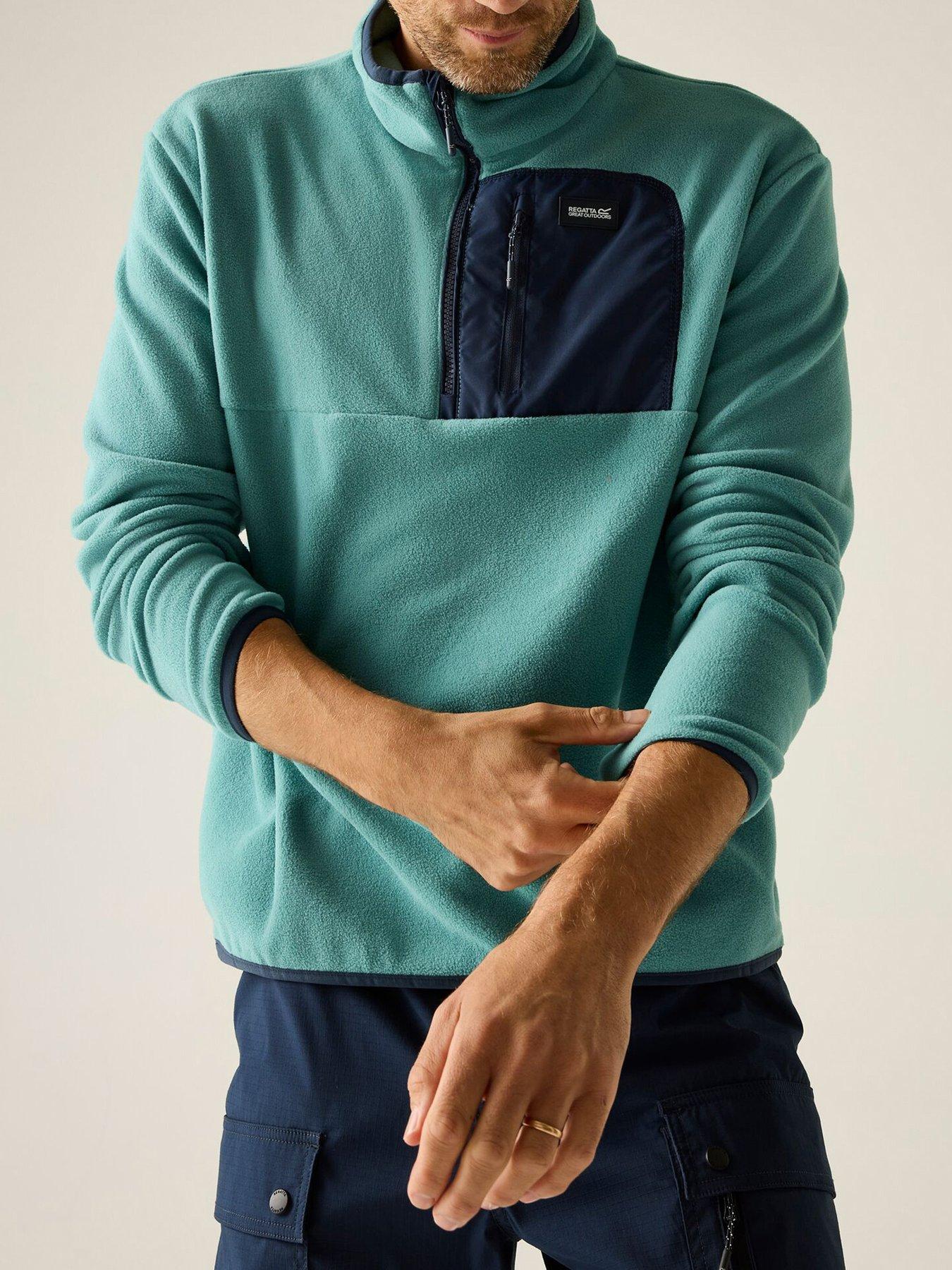 regatta-mens-frankie-half-zip-fleece-greenoutfit