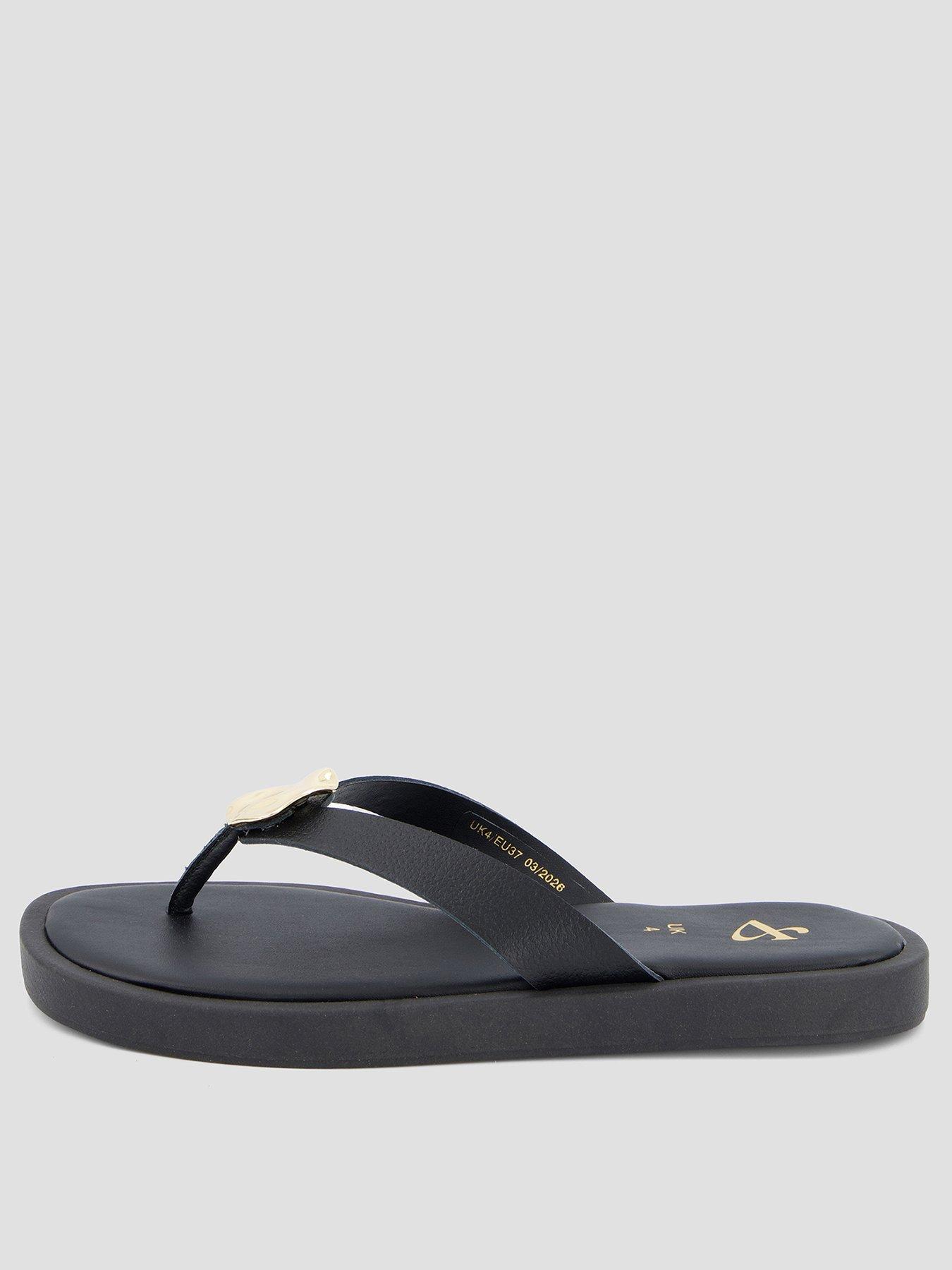 the-very-collection-leather-thong-flat-sandal-blackstillFront