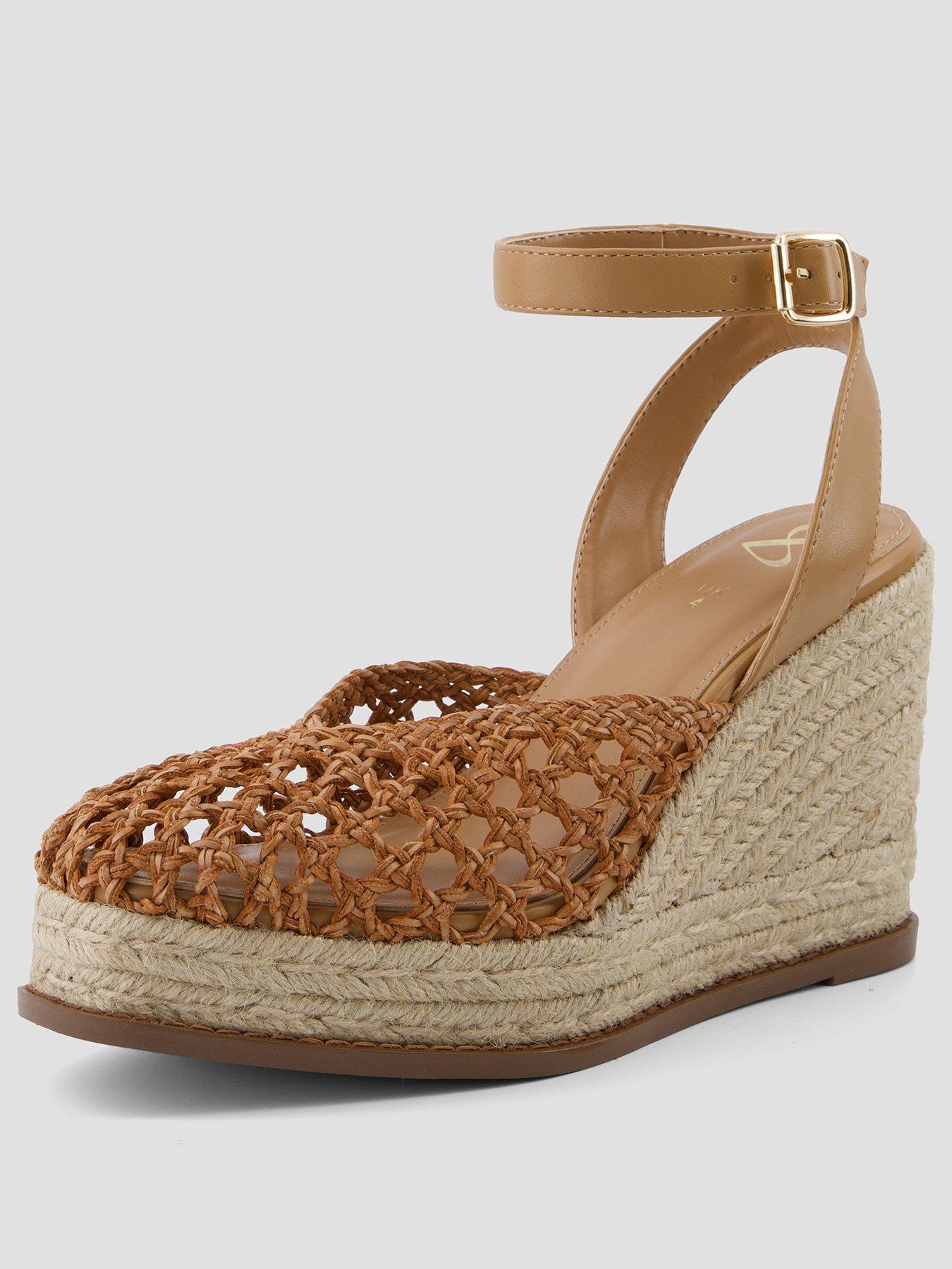 Image 2 of 5 of The Very Collection Weave Closed Toe Wedge Shoe